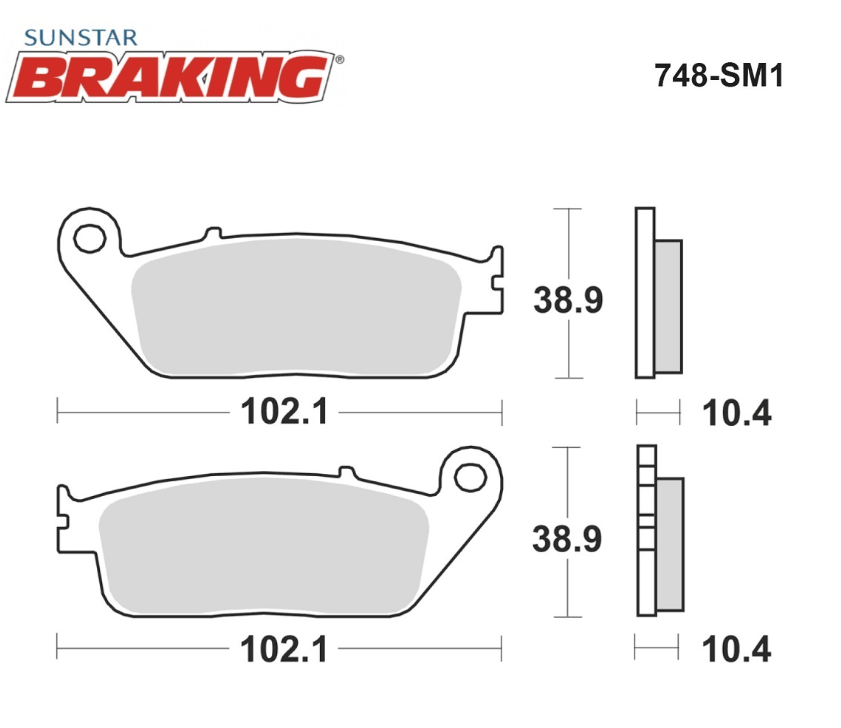 Braking Xmax 125 (2014-2016) Yarı Metalik Ön Fren Balatası (748SM1)