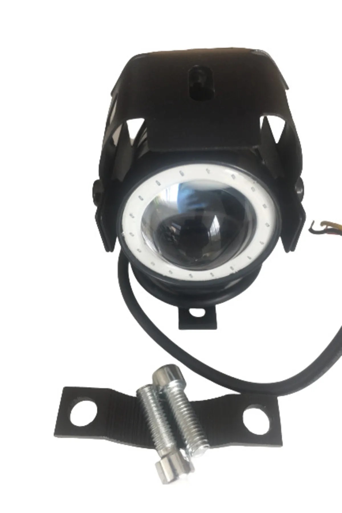Carub Motosiklet Sis Farı 12v Mini Mavi Angelli Beyaz Işık (BR0412047)