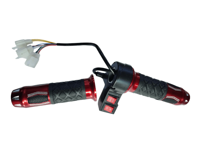 E-Bike Gaz Kolu (Takım) (3 Vites/İleri-Geri)  - Kırmızı