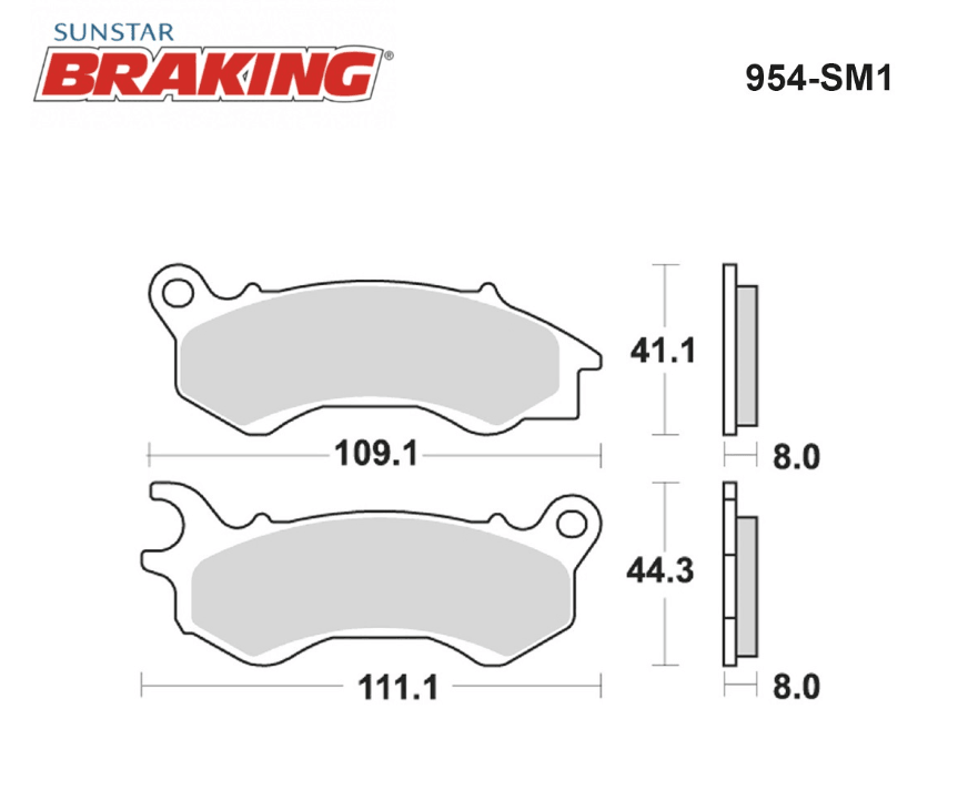 Braking Yarı Metalik Ön Fren Balatası Honda Pcx 125 2010-2017 (954SM1)