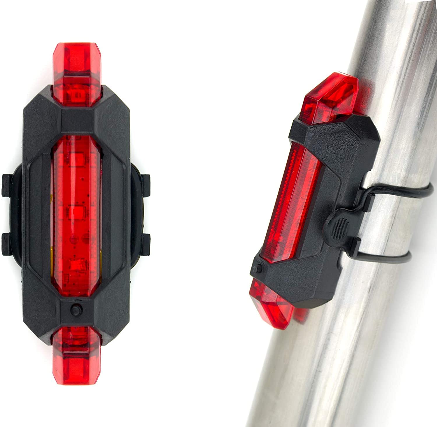 Bisiklet Arka Stop Lambası/Usb Şarjlı 4 Modlu Çakar Lambası Kırmızı