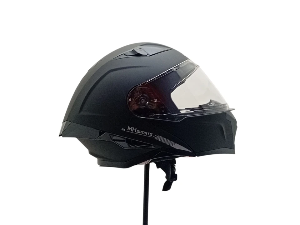 MH 928 Çene Açılır Mat Siyah Kask Vizörlü Motosiklet Kaskı