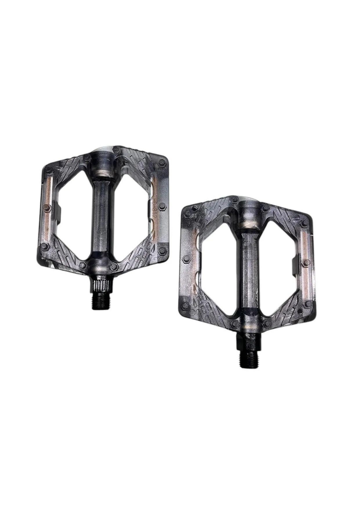 ŞEFFAF RENKLİ PLATFORM GENİŞ PEDAL REFLEKTÖRLÜ - siyah