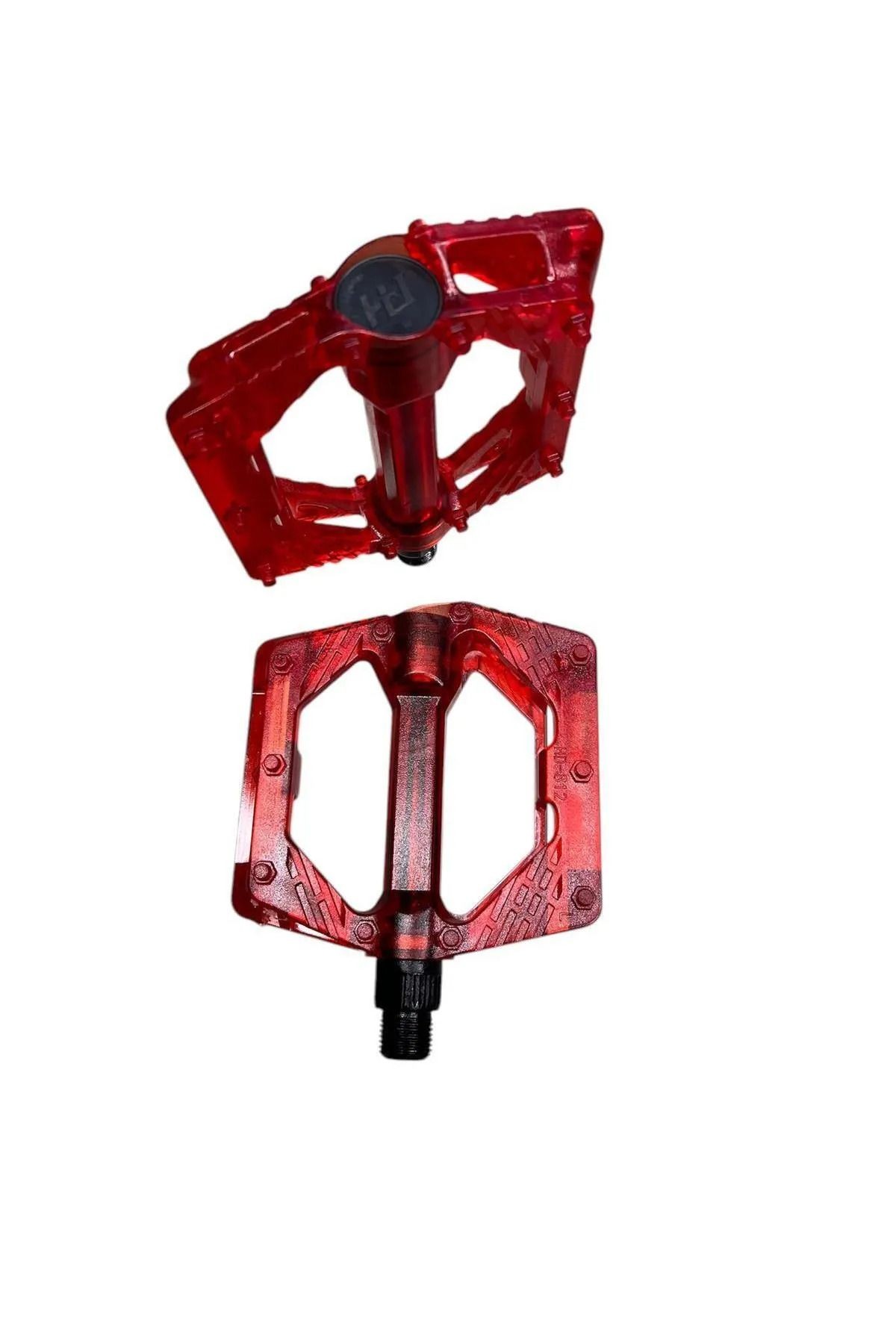 ŞEFFAF RENKLİ PLATFORM GENİŞ PEDAL REFLEKTÖRLÜ - kırmızı