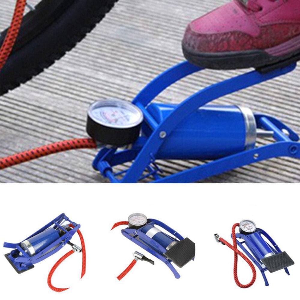 Bisiklet Motosiklet Göstergeli Ayak Pompası Top Pompası Lastik Pompası