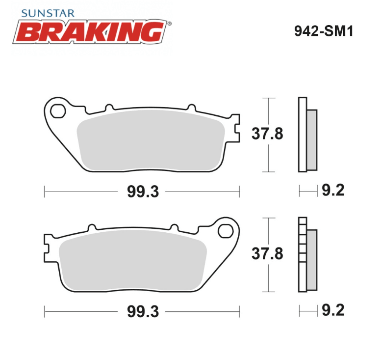 Braking Honda Crossrunner 800 Arka Fren Balatası Yarı Metalik (942SM1)