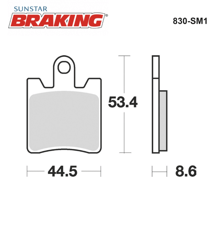 Braking Sym Gts/Joymax 250 Ön Fren Balatası Yarı Metalik (15/16) (830SM1)