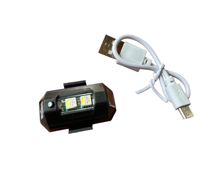 Kask İçin Carub Lamba Uçak Kanadı Çakar Şarjlı Rgb Az Ledli