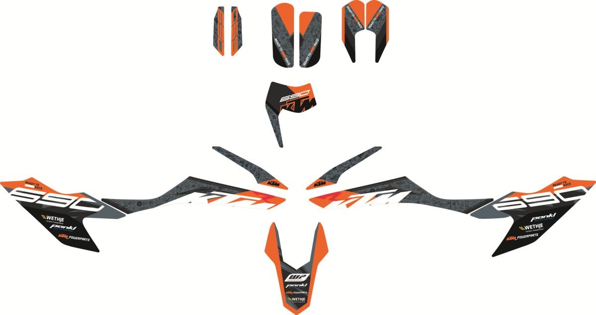 KTM 690 ENDURO R & SMC R GRAFİK KİTİ - 76108999000