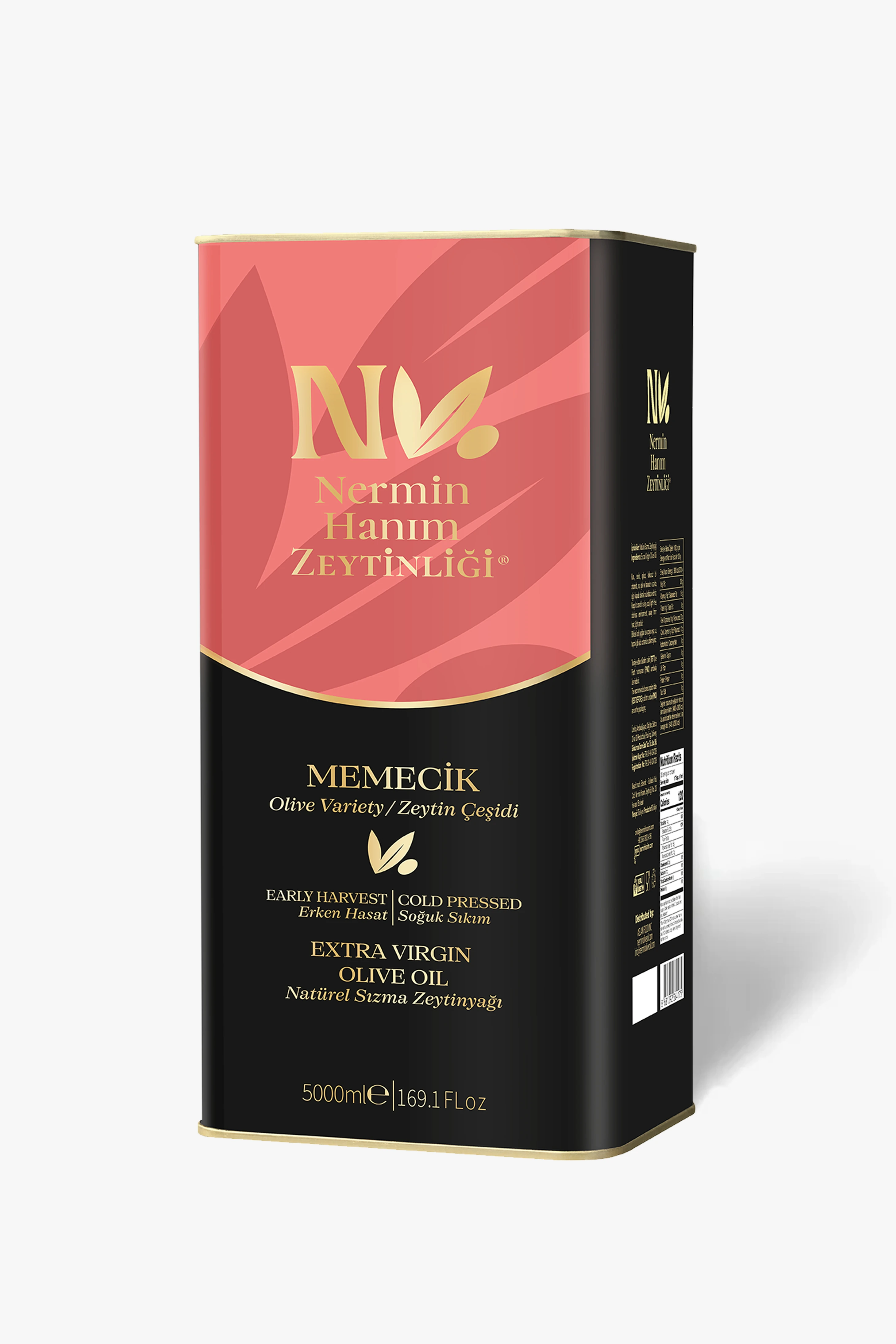 Memecik - Erken Hasat Soğuk Sıkım Zeytinyağı 5lt