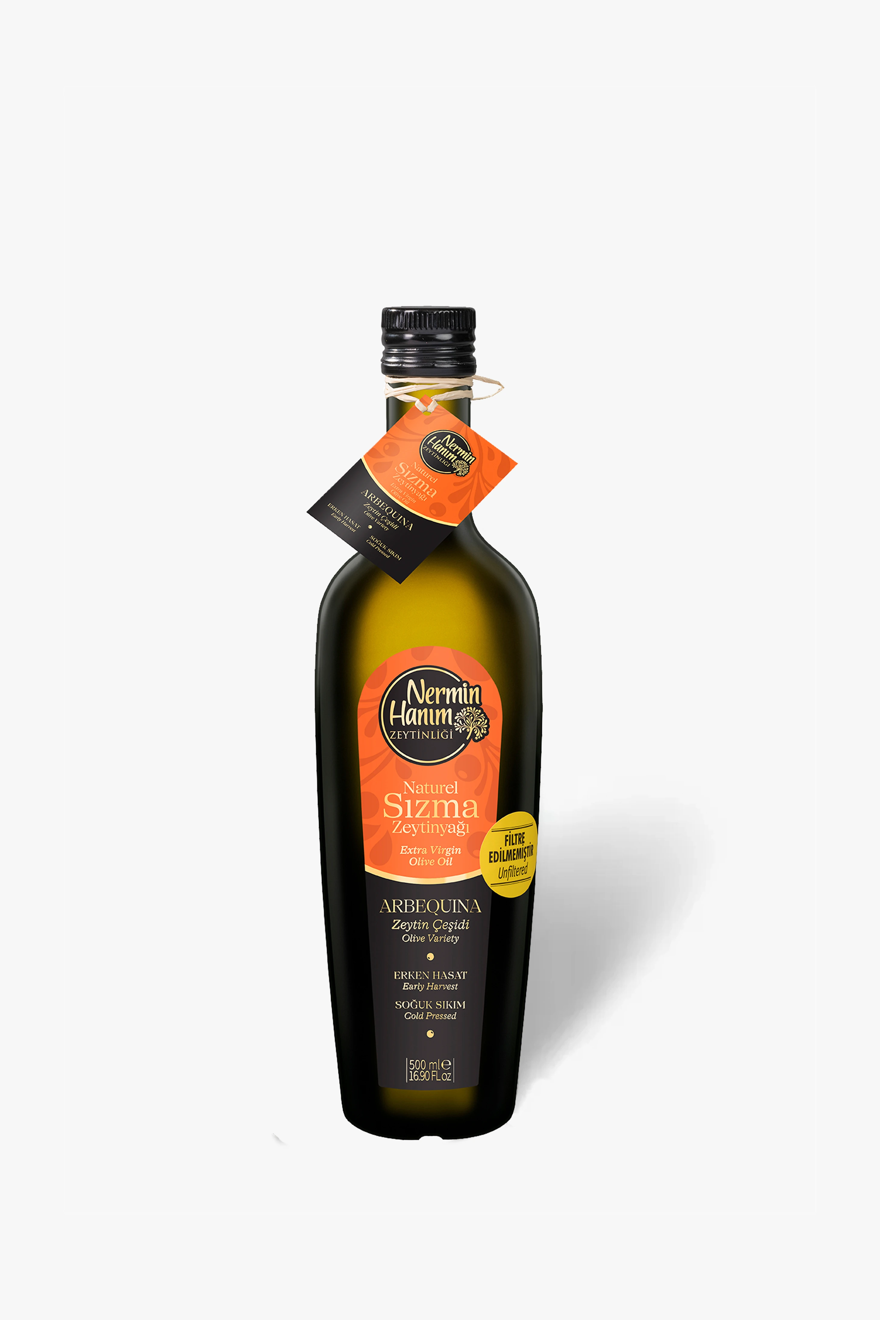 Arbequina - Filtresiz Erken Hasat Soğuk Sıkım Zeytinyağı N.(500ml)
