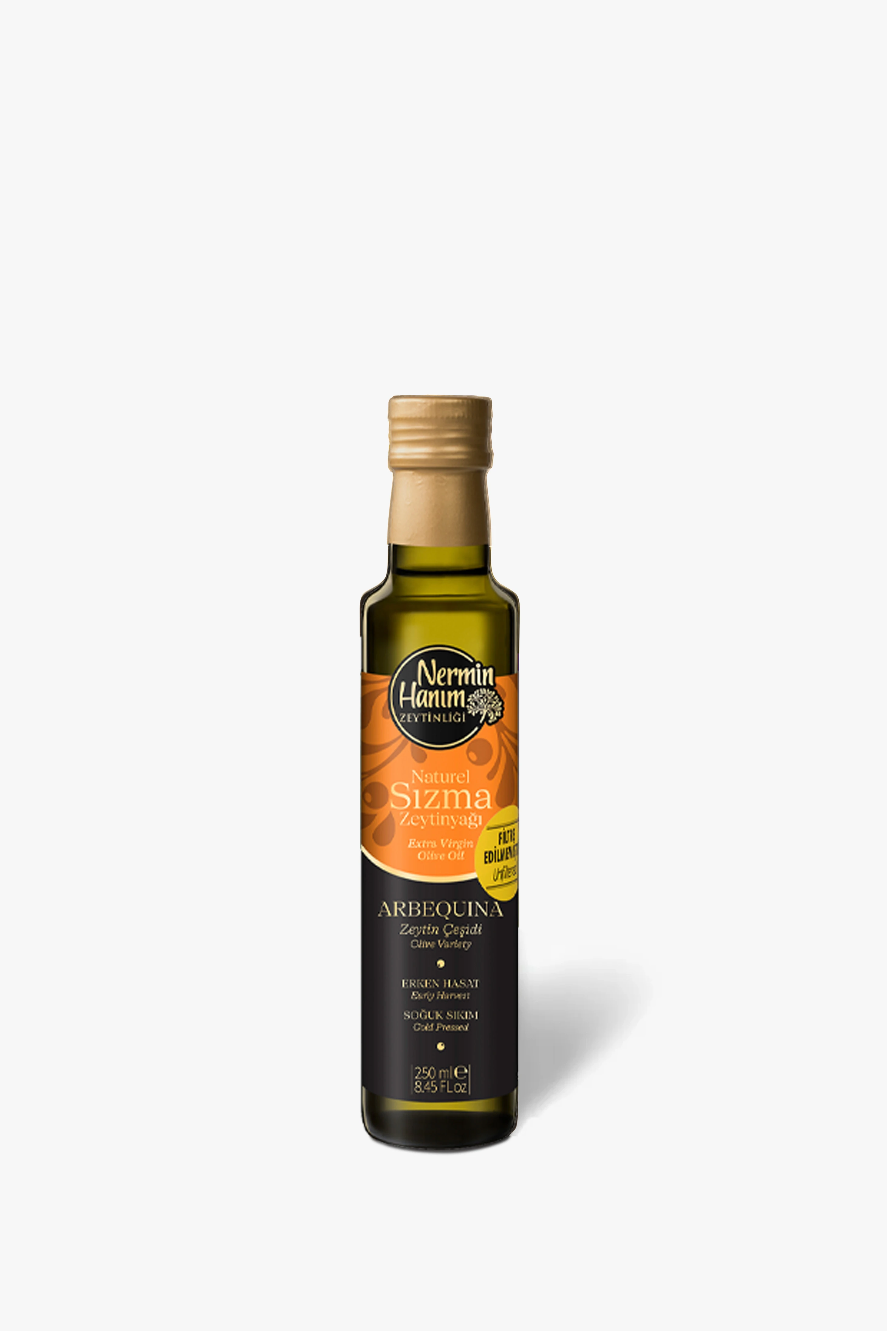Arbequina -  Filtresiz Erken Hasat Soğuk Sıkım Zeytinyağı (250ml)