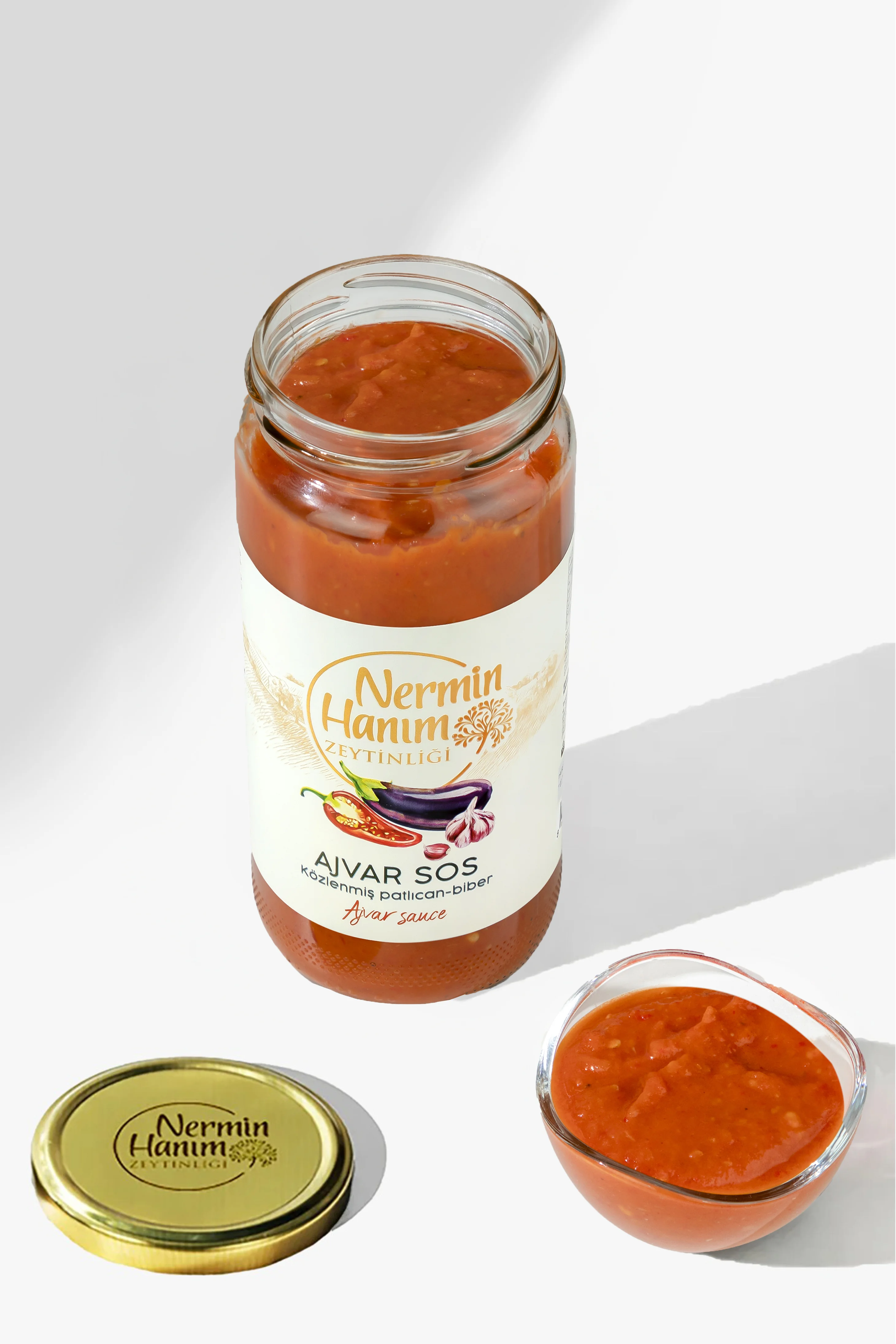 Közlenmiş Biber Patlıcanlı Ajvar (450gr)