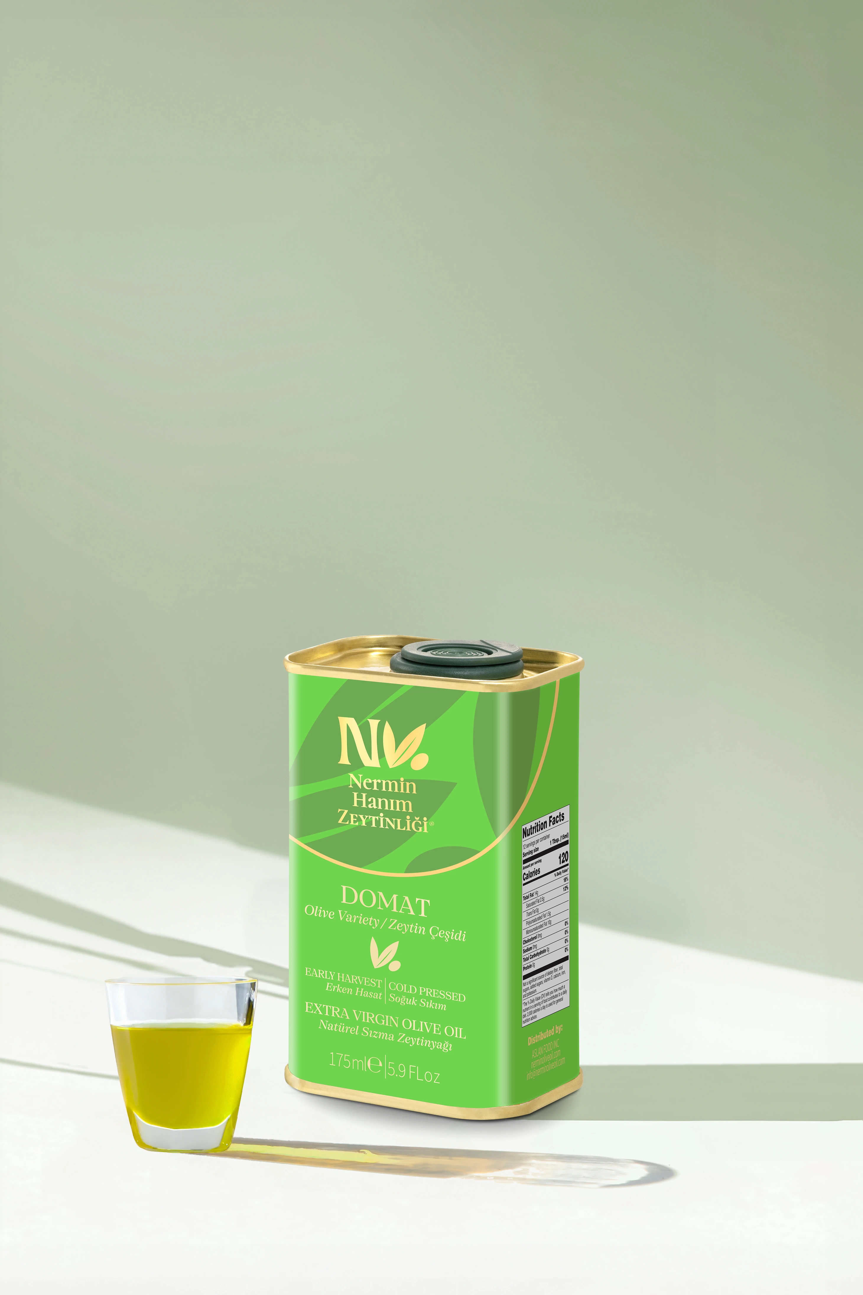 Domat - Erken Hasat Soğuk Sıkım Zeytinyağı (175ml)