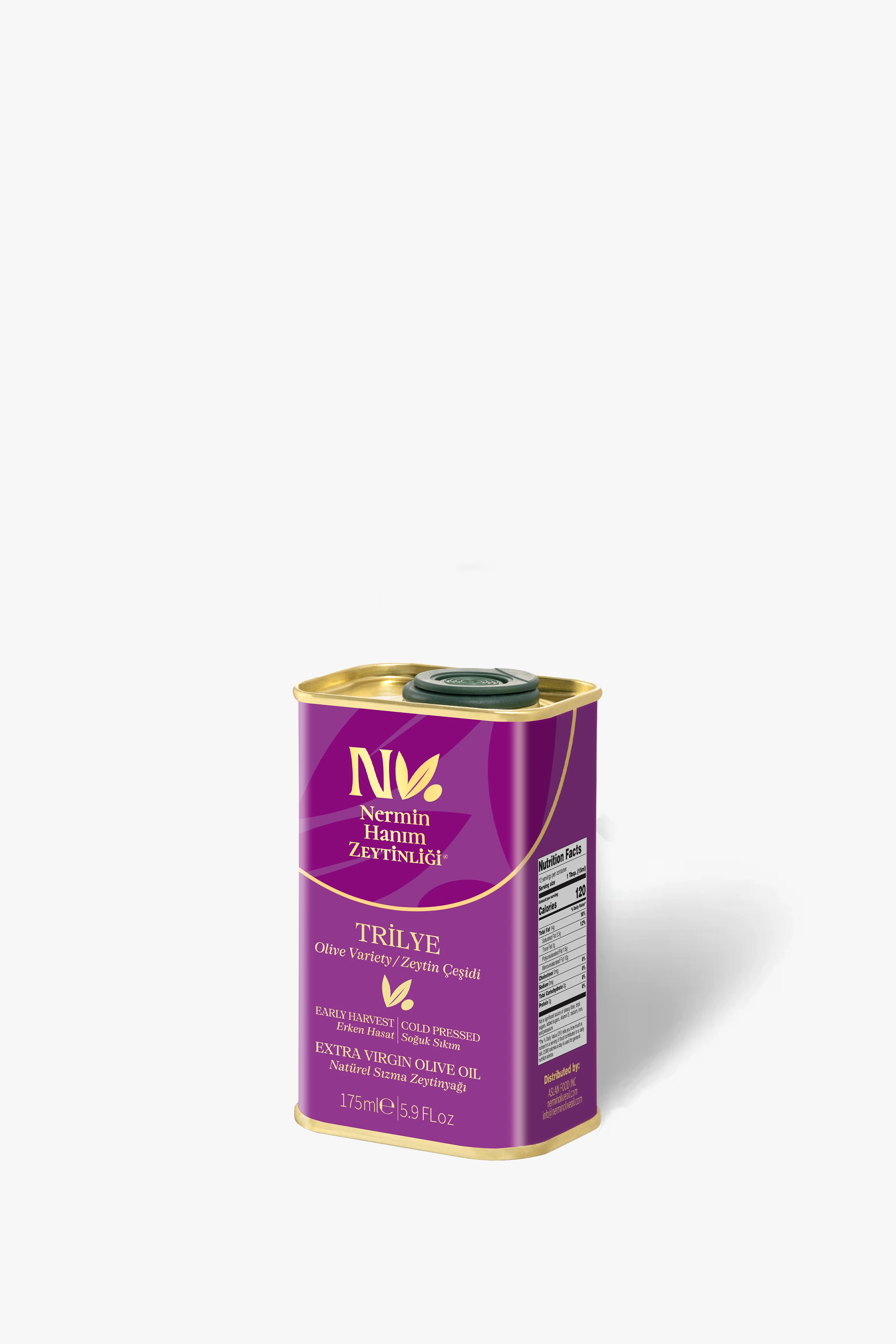 Trilye - Erken Hasat Soğuk Sıkım Zeytinyağı (175ml)