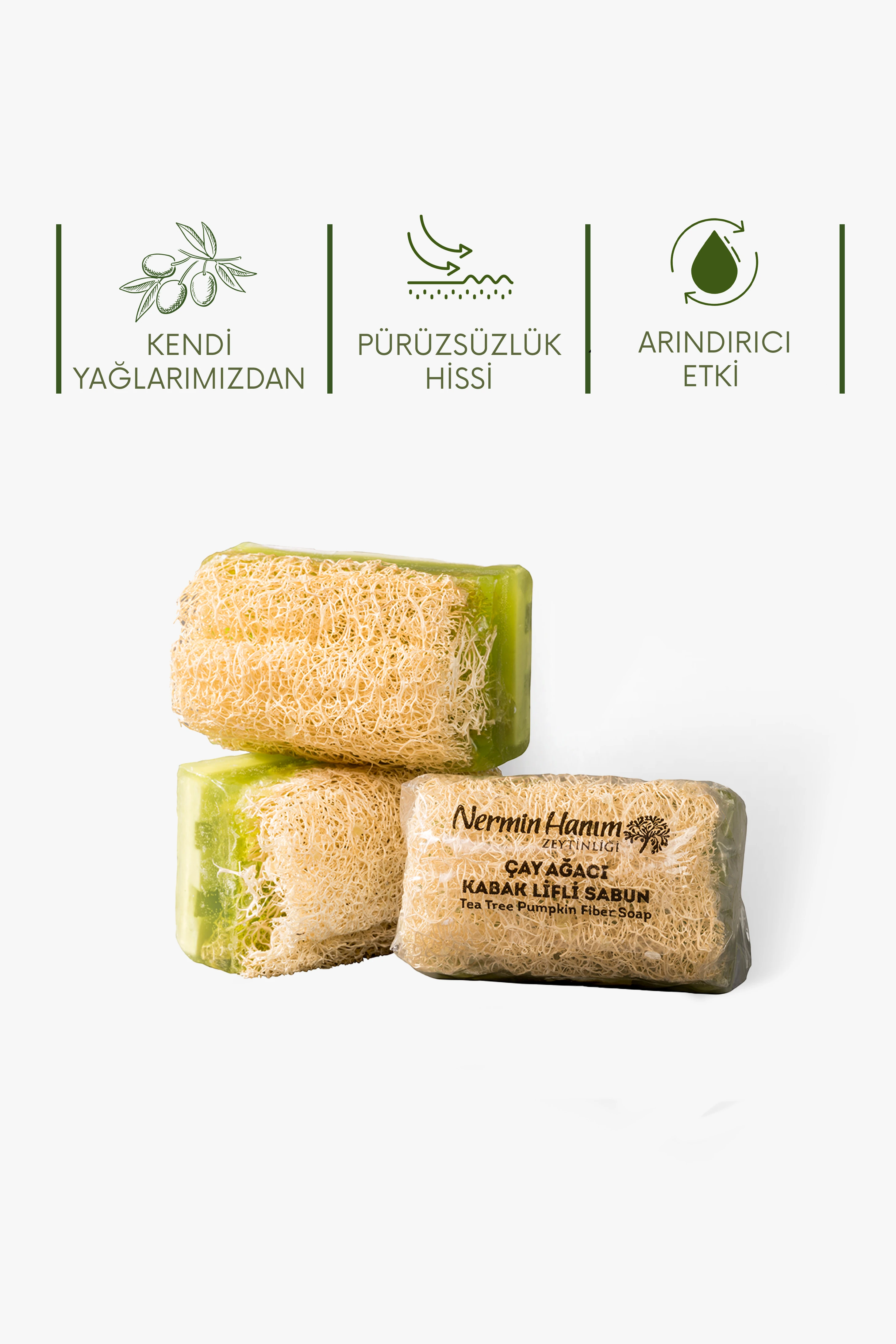 Çay Ağacı Kabak Lifli Sabun (100gr)