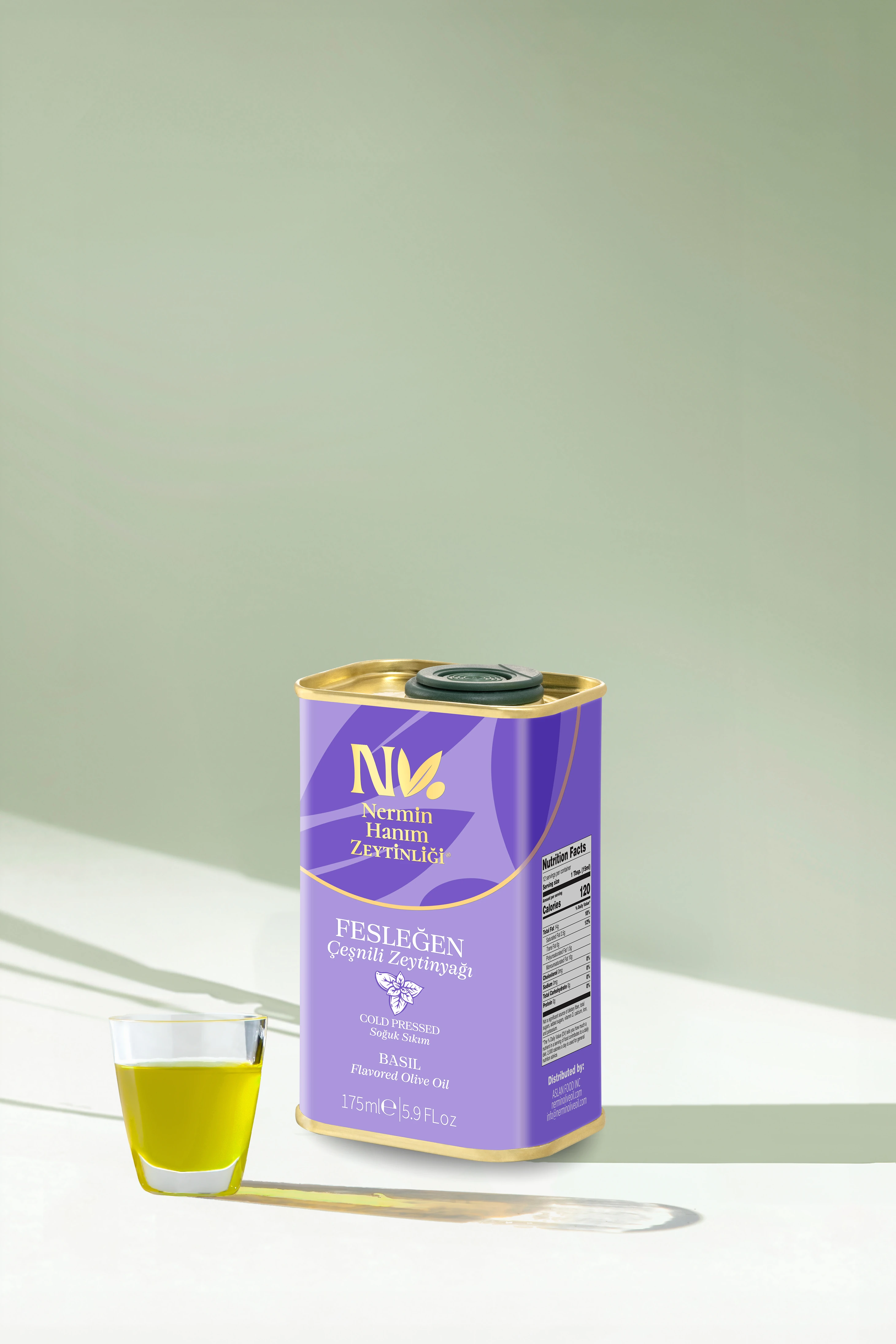 Fesleğen Çeşnili Zeytinyağı (175ml)