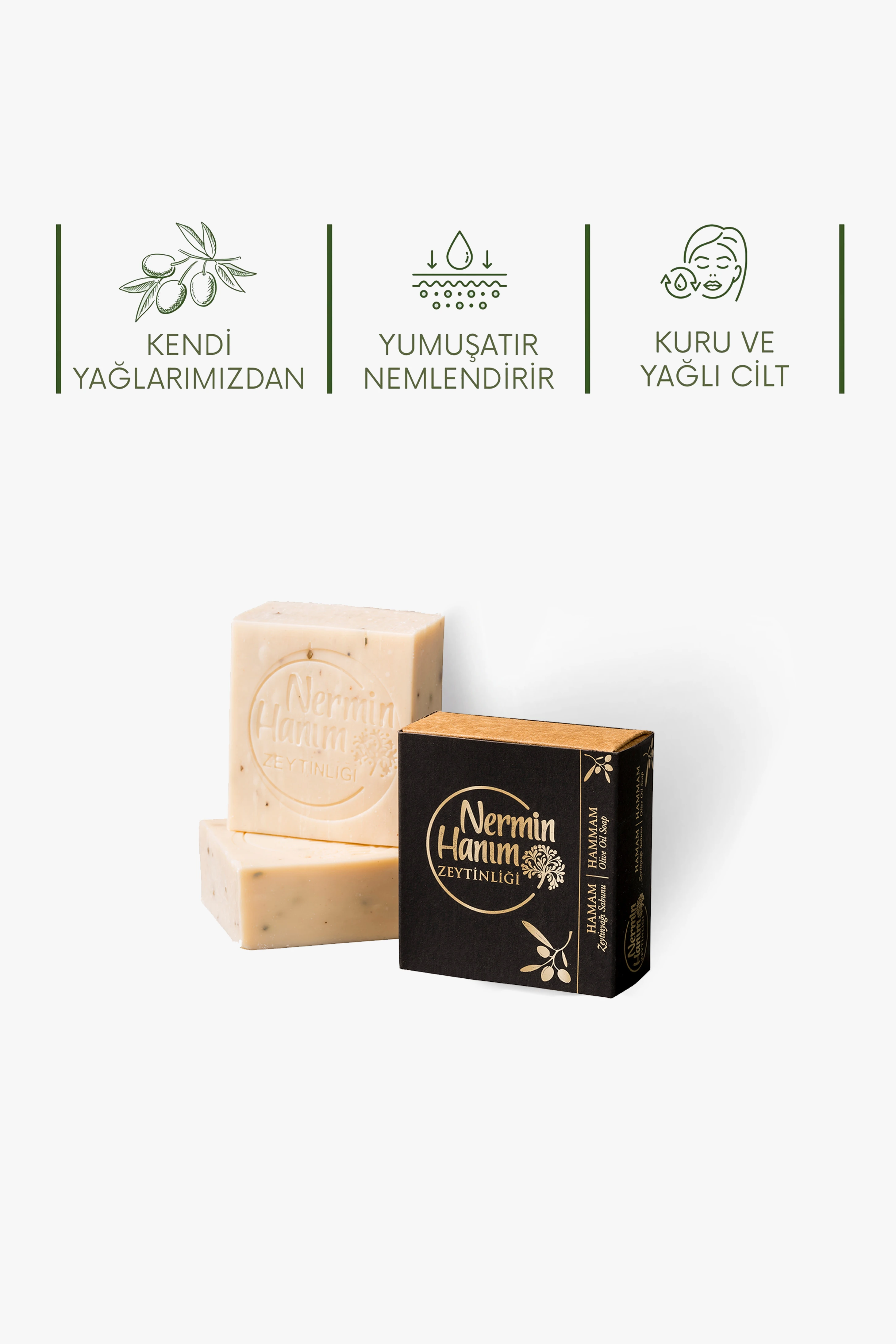 Zeytinyağı Sabunu - Hamam (150 gr)