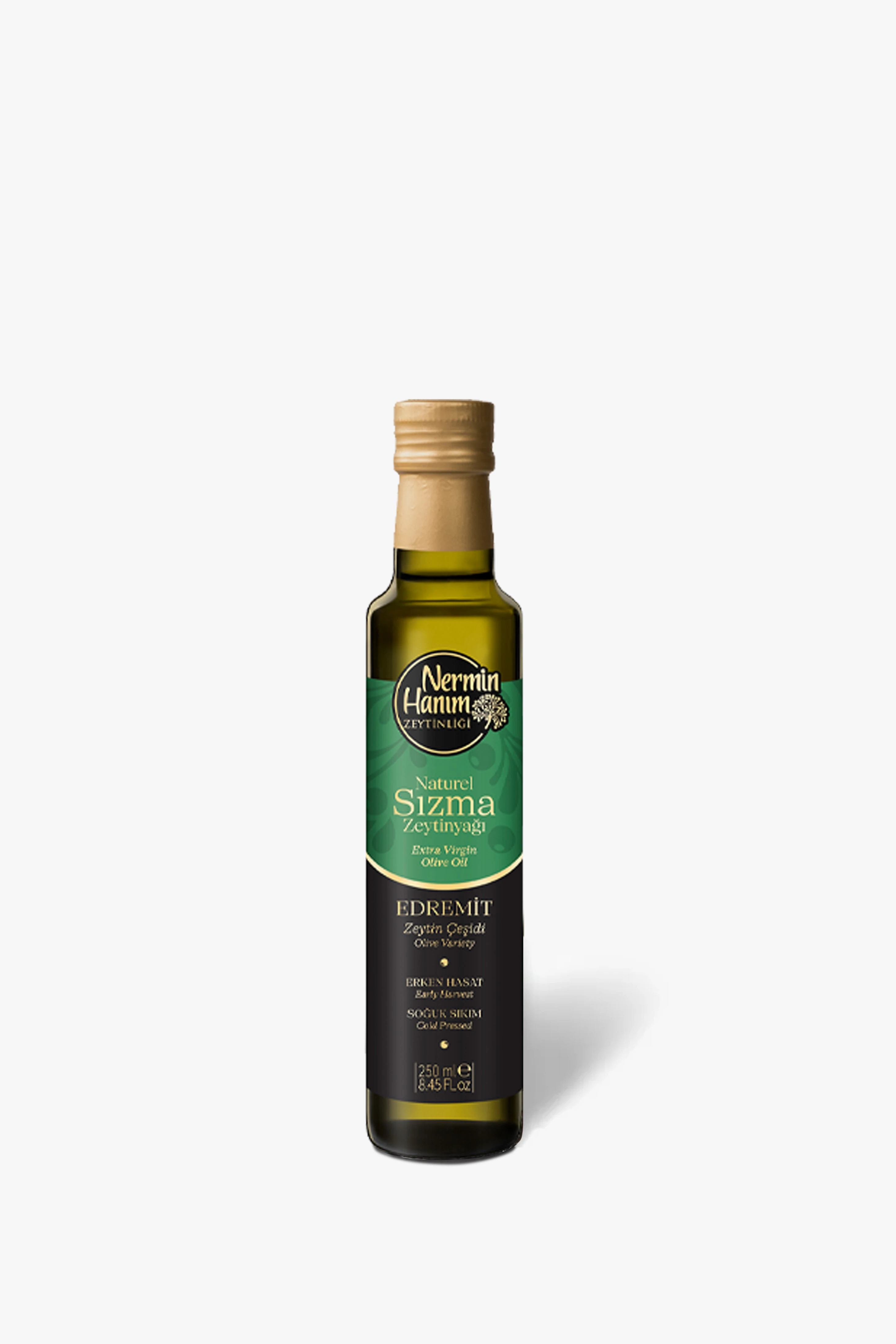 Ayvalık (Edremit) - Erken Hasat Naturel Soğuk Sıkım Zeytinyağı (250ml)