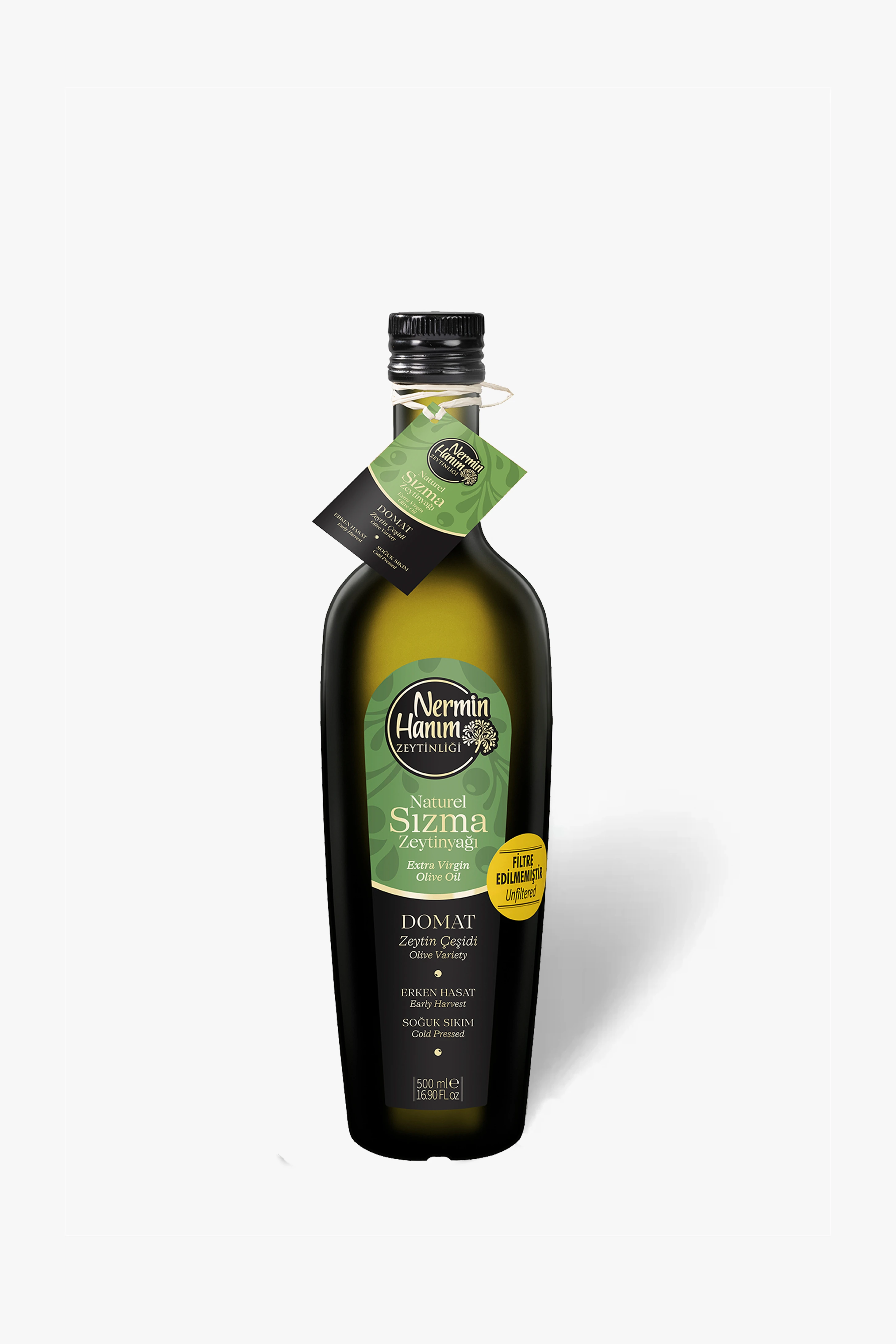 Domat - Filtresiz Erken Hasat Soğuk Sıkım Zeytinyağı N.(500ml)