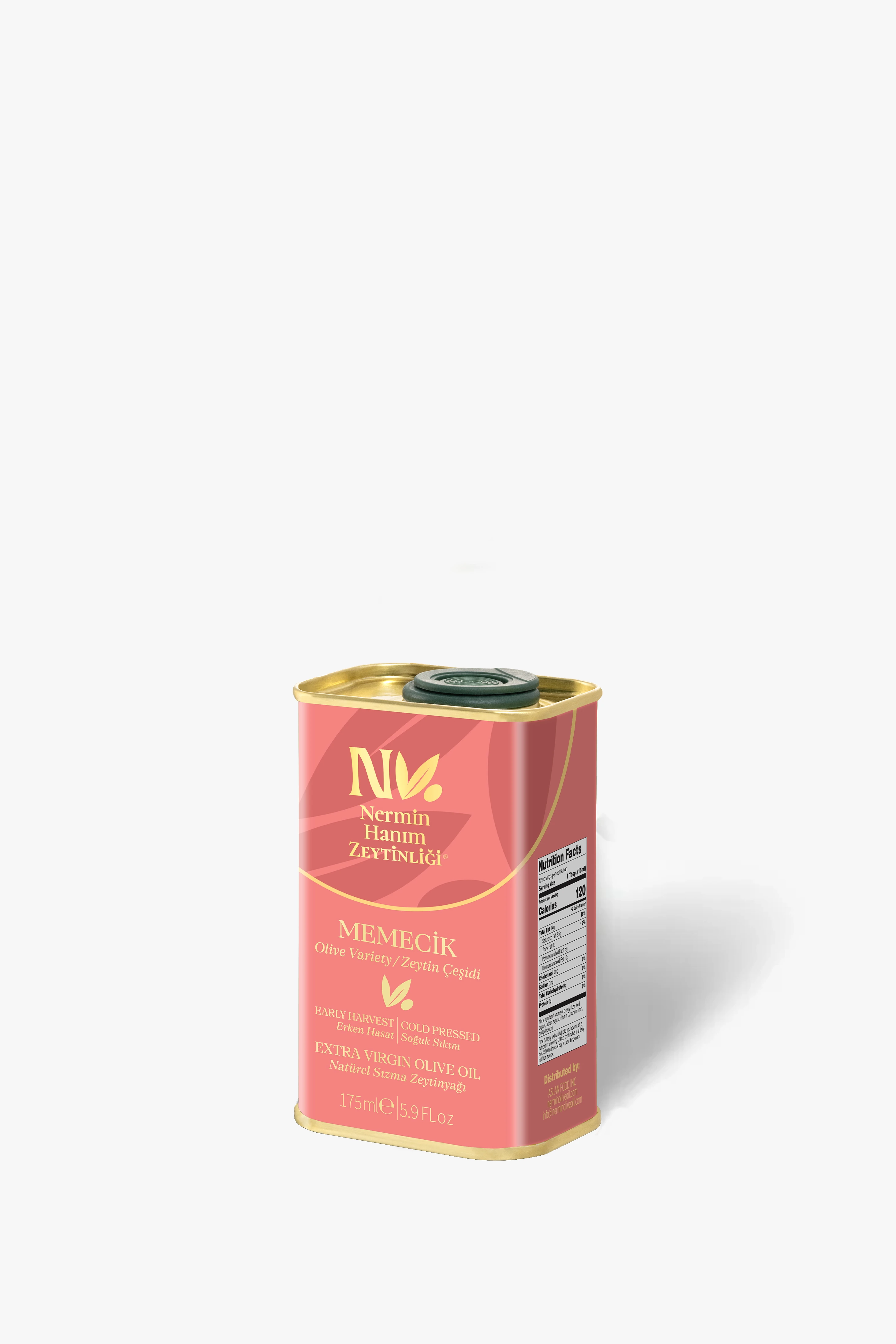 Memecik - Erken Hasat Soğuk Sıkım Zeytinyağı (175ml)