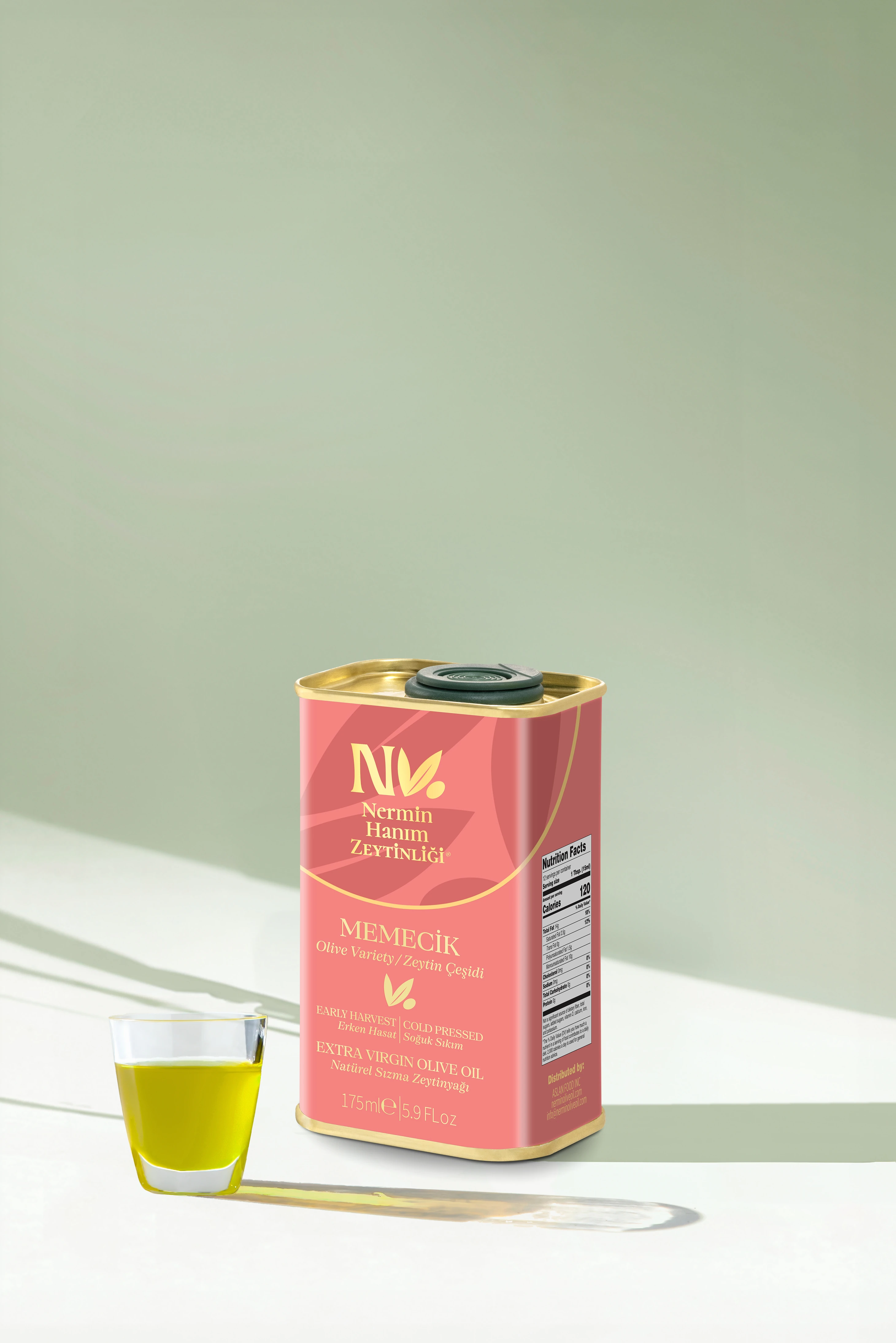 Memecik - Erken Hasat Soğuk Sıkım Zeytinyağı (175ml)