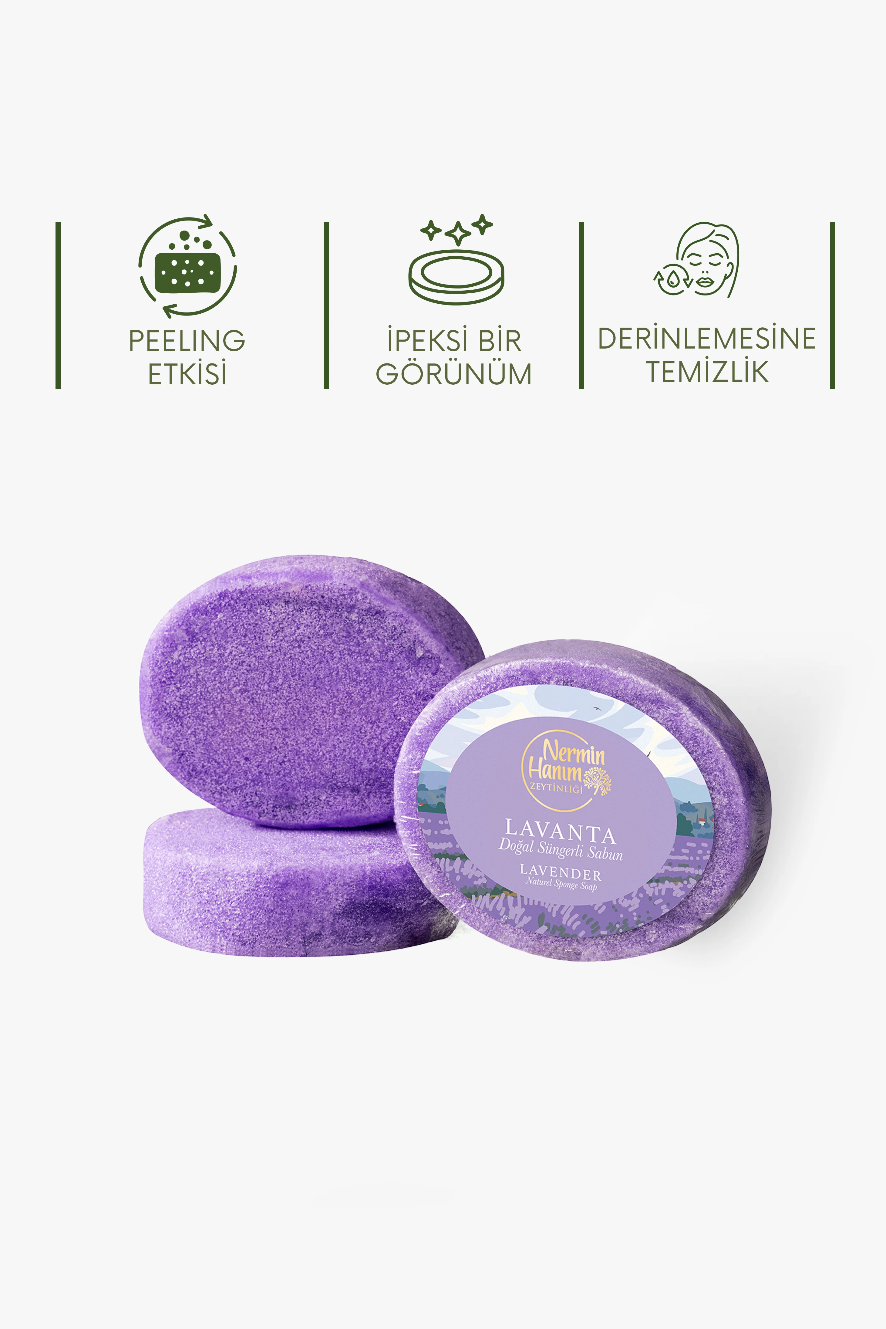 Süngerli Lavanta Sabun (100gr)
