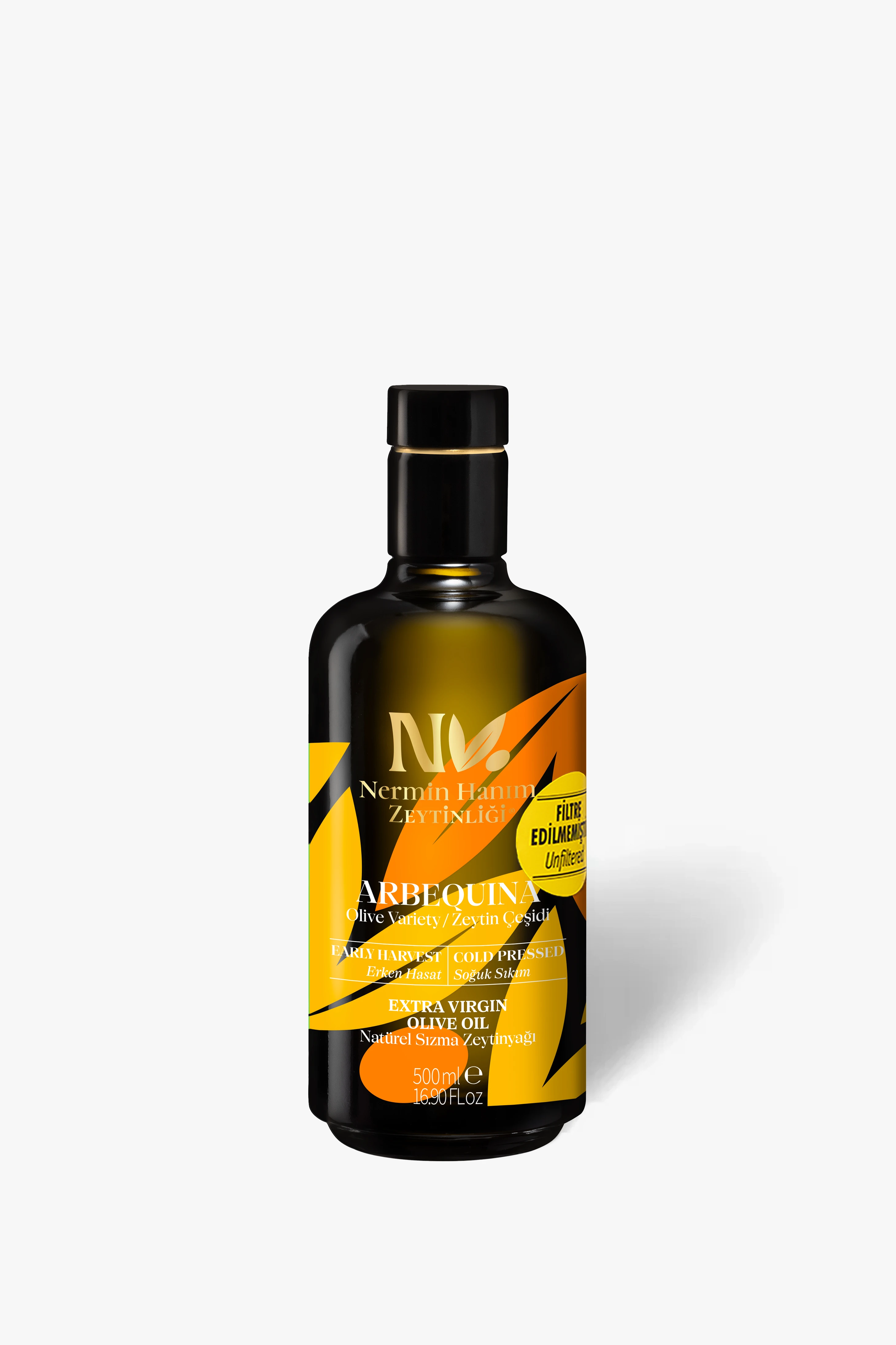 Arbequina - Filtresiz Erken Hasat Soğuk Sızma Zeytinyağı R.(500ml)