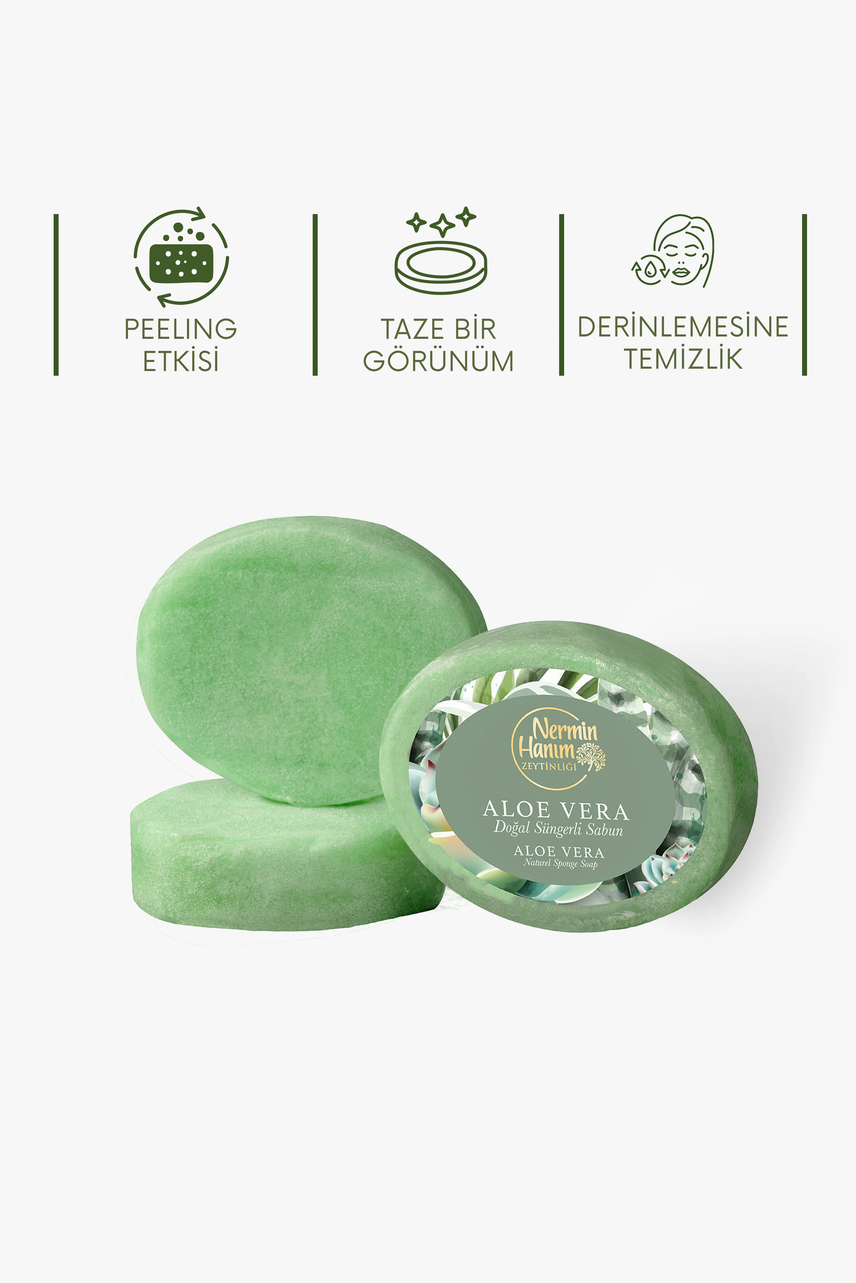 Süngerli Aloe Vera Sabun (100gr)