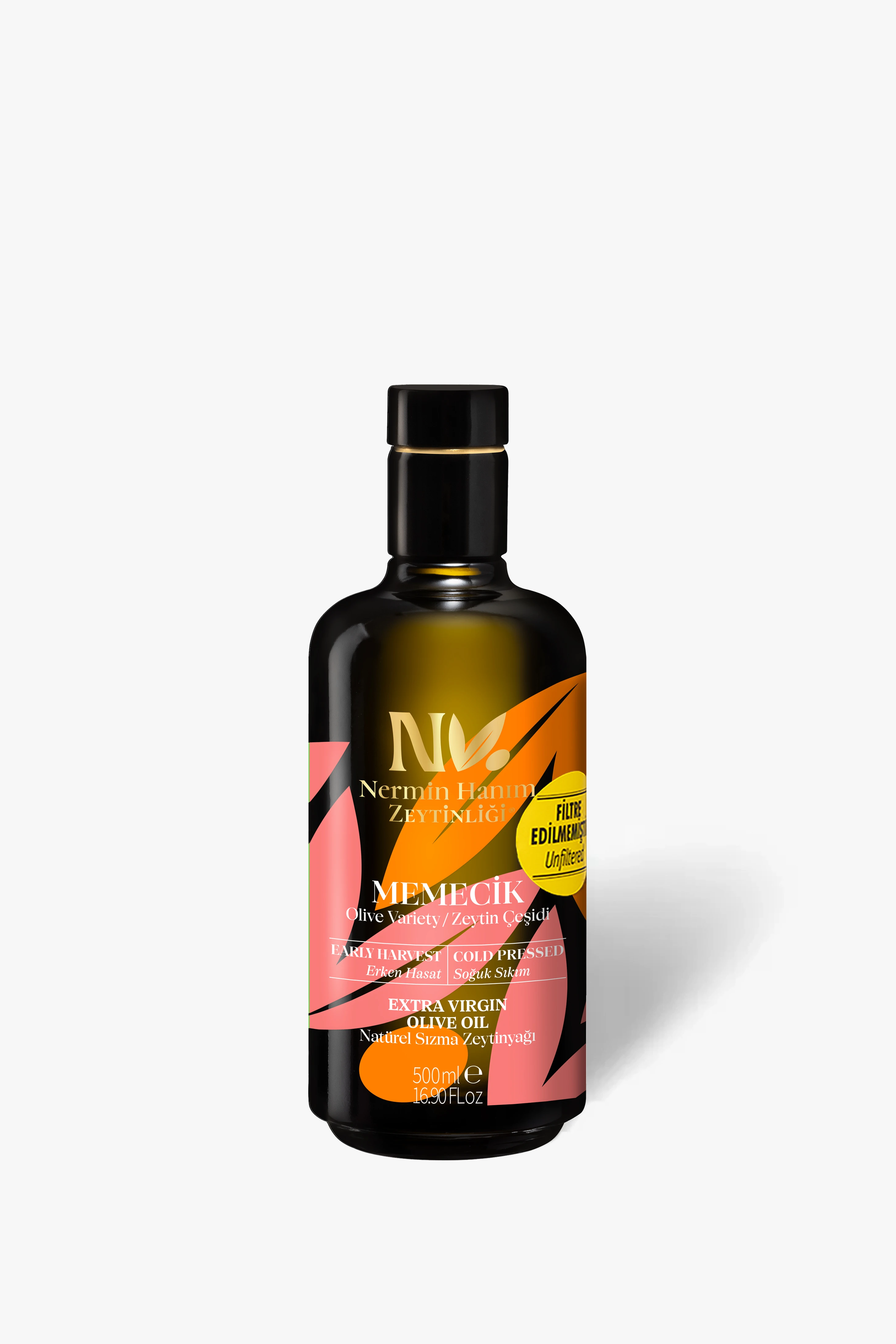 Memecik - Filtresiz Erken Hasat Soğuk Sızma Zeytinyağı R.(500ml)