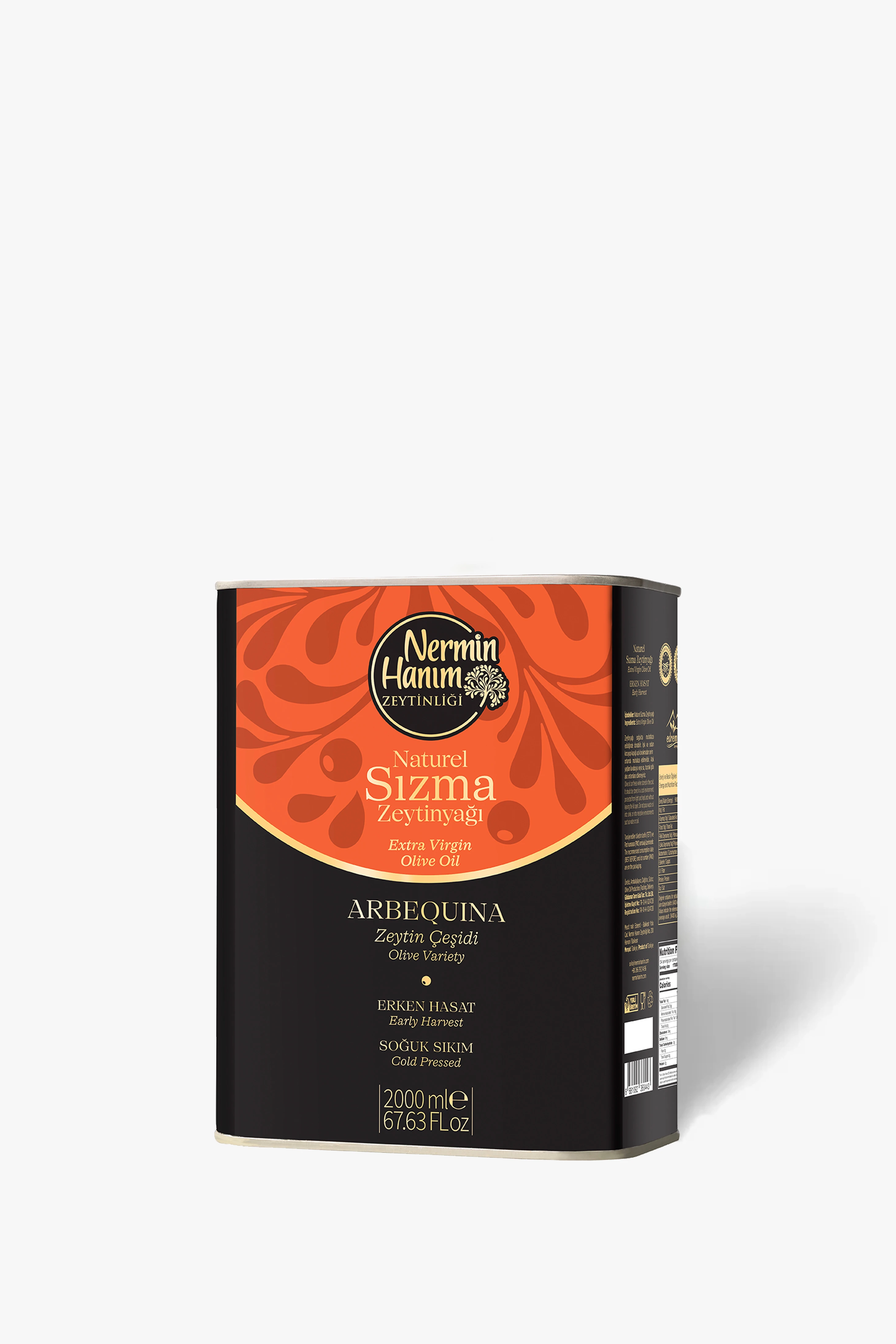 Arbequina - Erken Hasat Soğuk Sıkım Zeytinyağı (2lt)