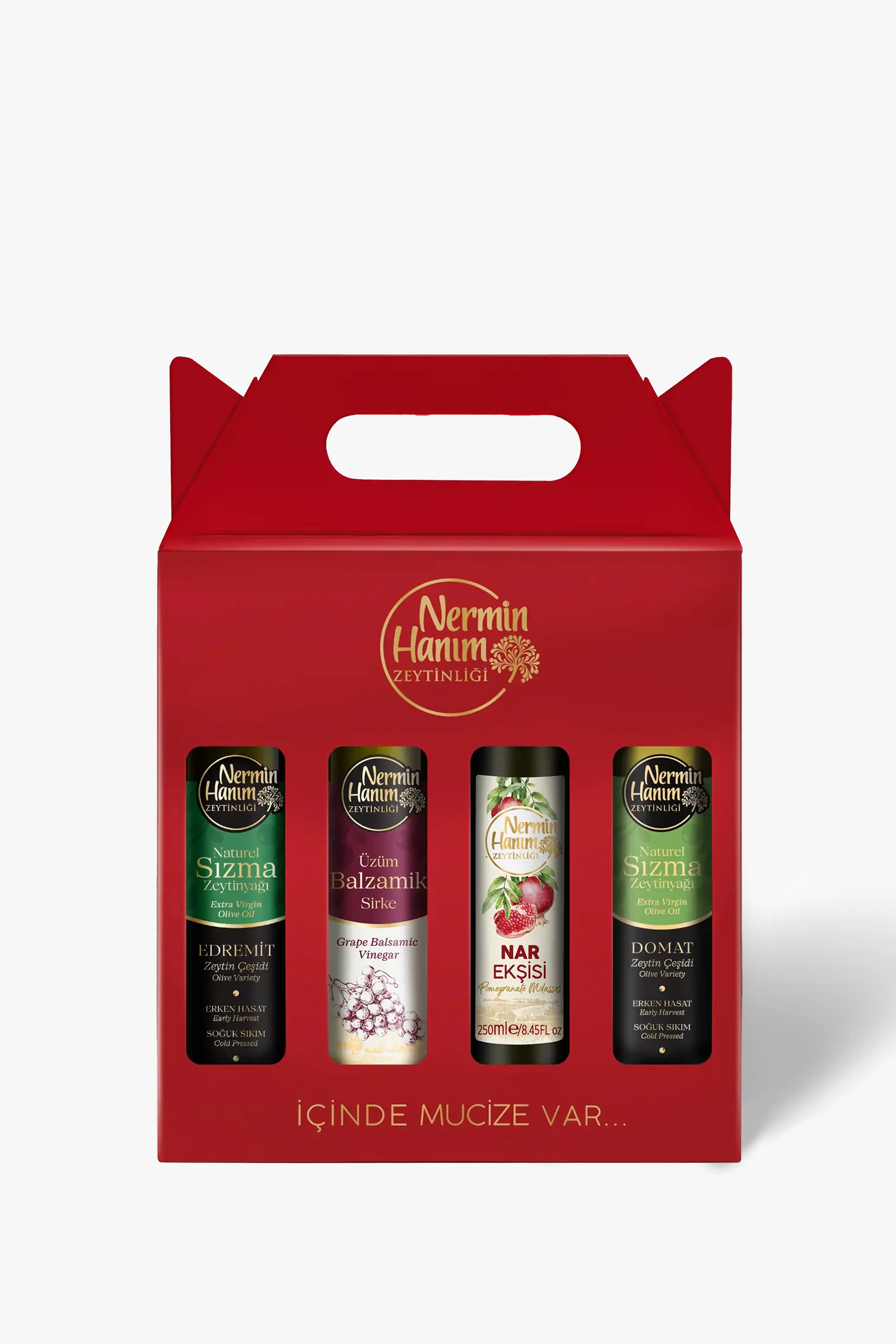 Hediye Seti (4x250 ml) (Edremit - Domat - Nar Ekşisi - Balzamik Sirke)