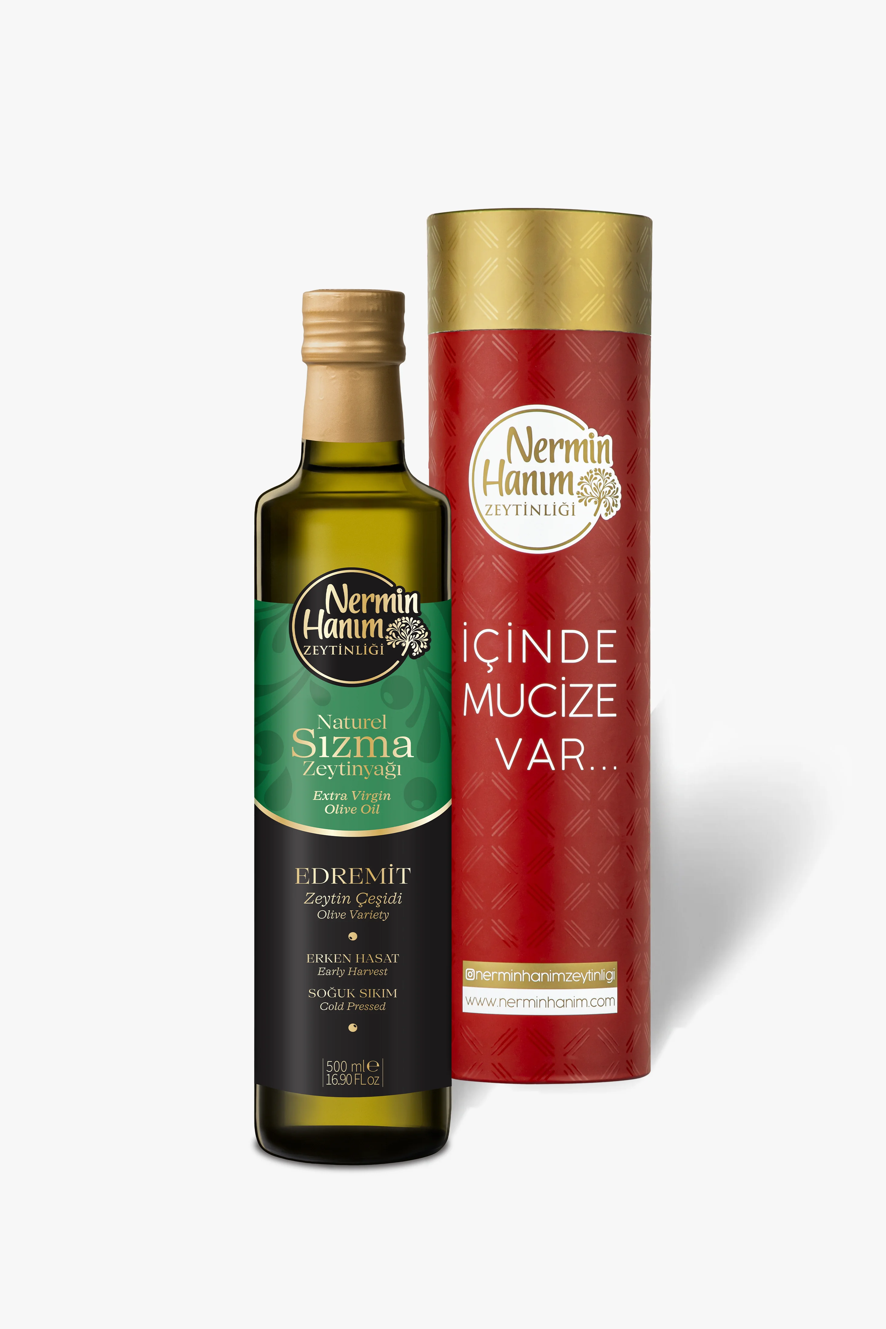 Ayvalık Edremit Erken Hasat Zeytinyağı - Kutulu (500ml)