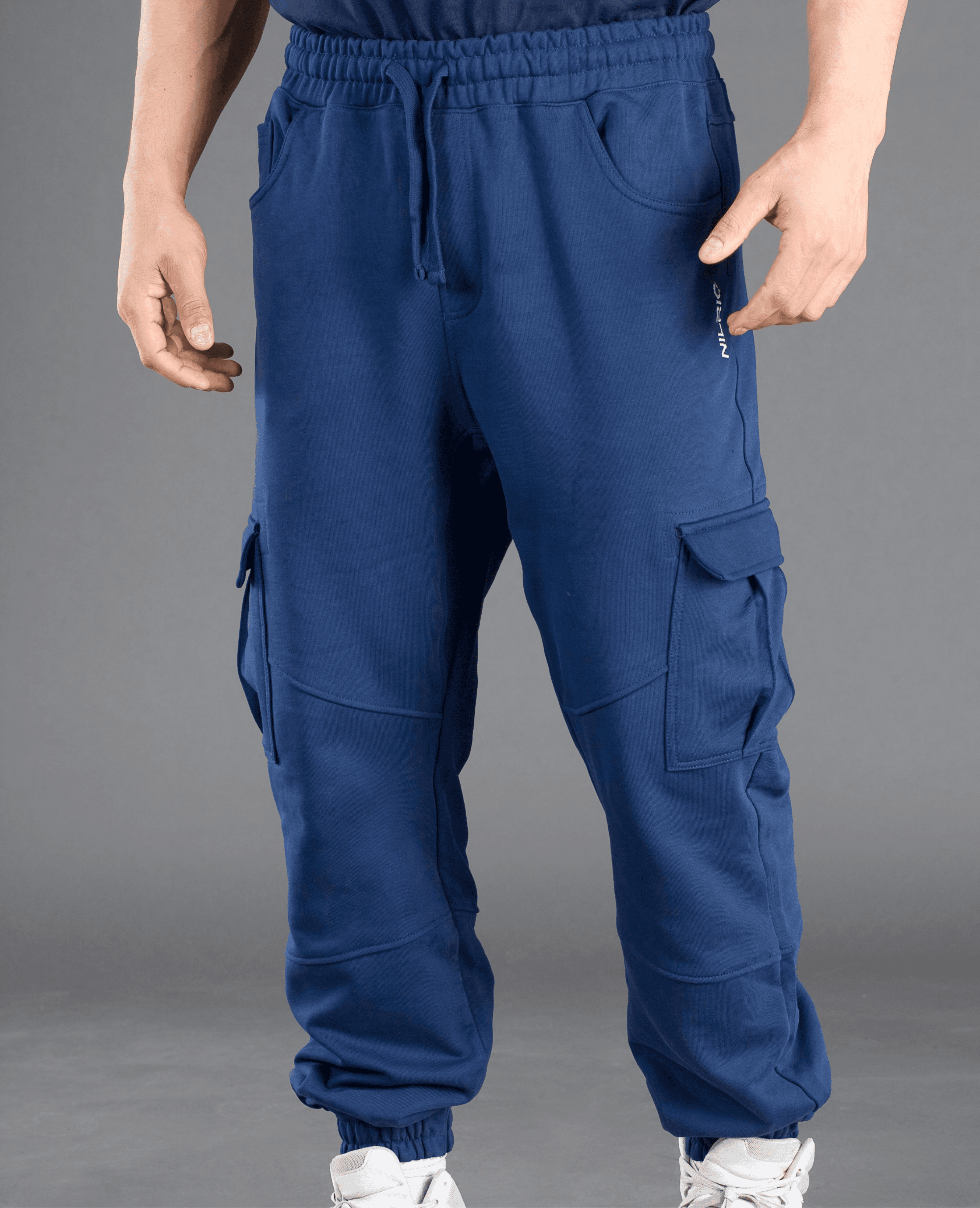 Nilrio Pantalon Jogging Cargo NPA0623 - Bleu Marine