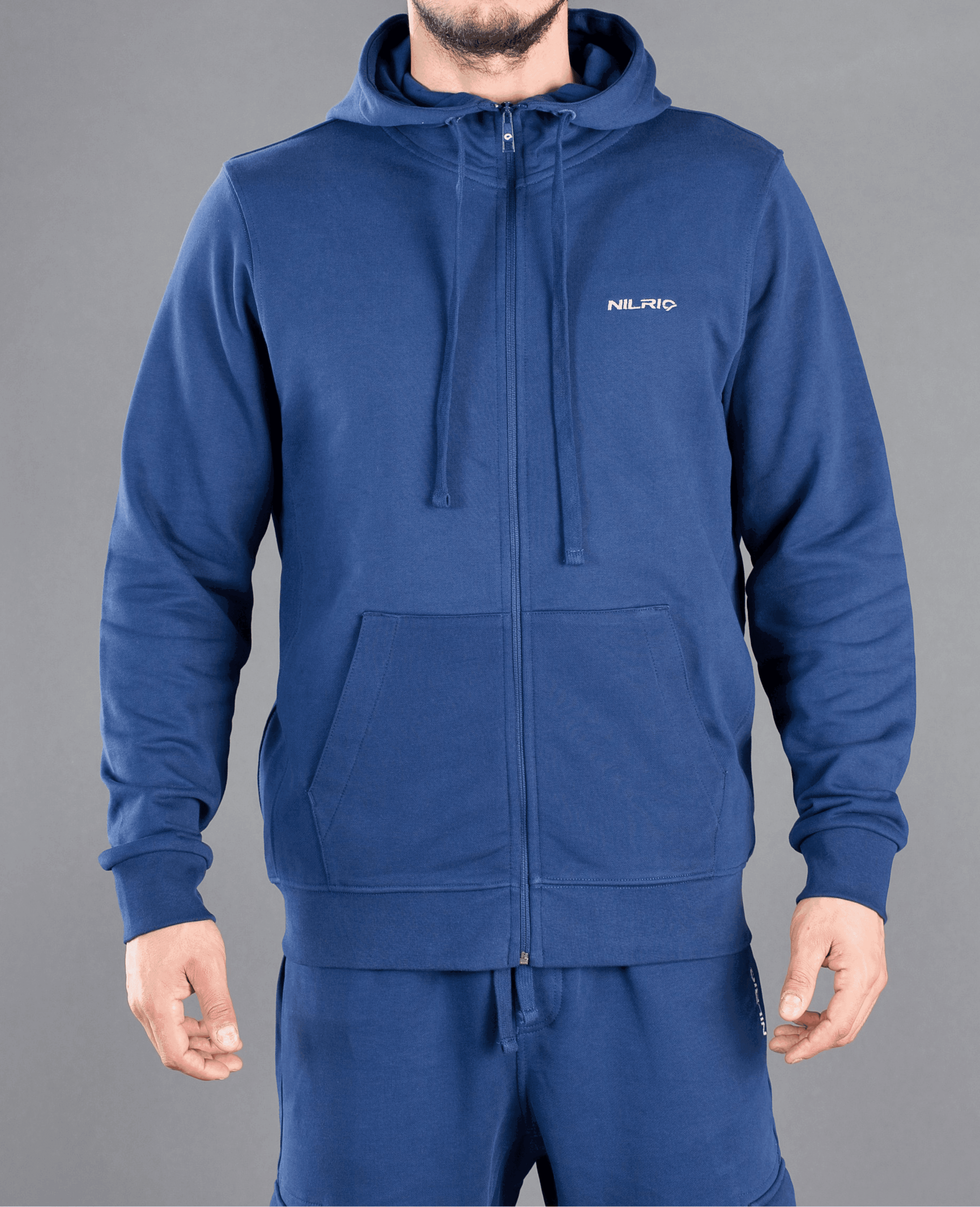 Nilrio Sweat Zippé A Capuche NSW0624 - Bleu Marine