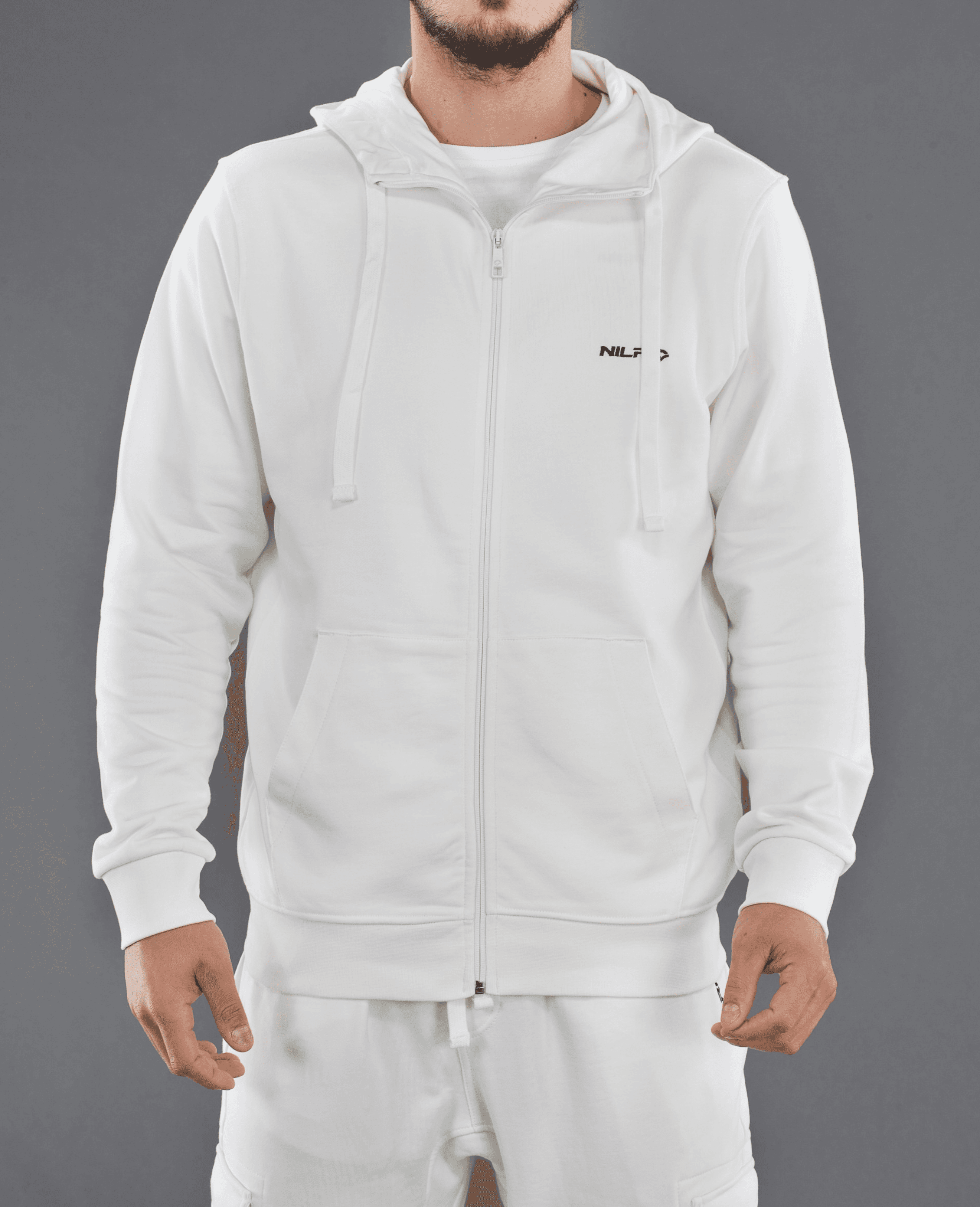 Nilrio Sweat Zippé A Capuche NSW0624 - Blanc