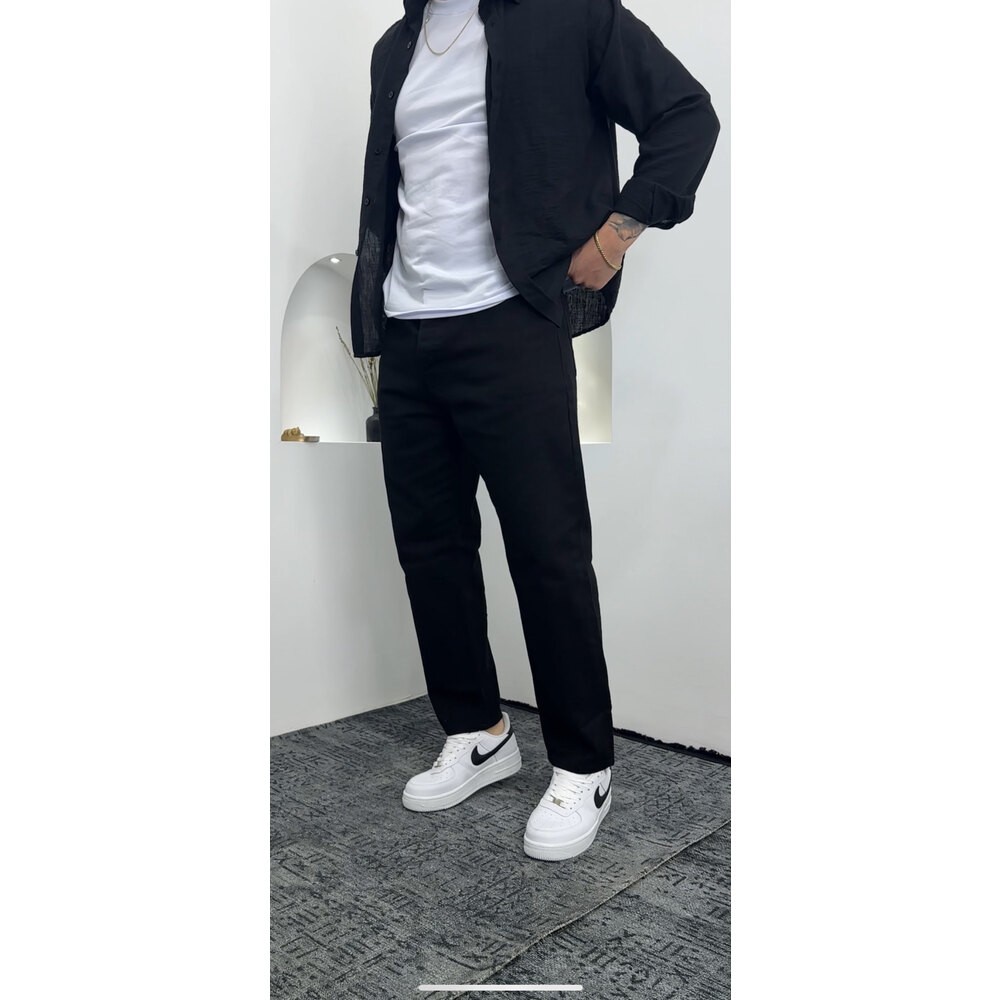 Boyfriend Pantalon Siyah Renk