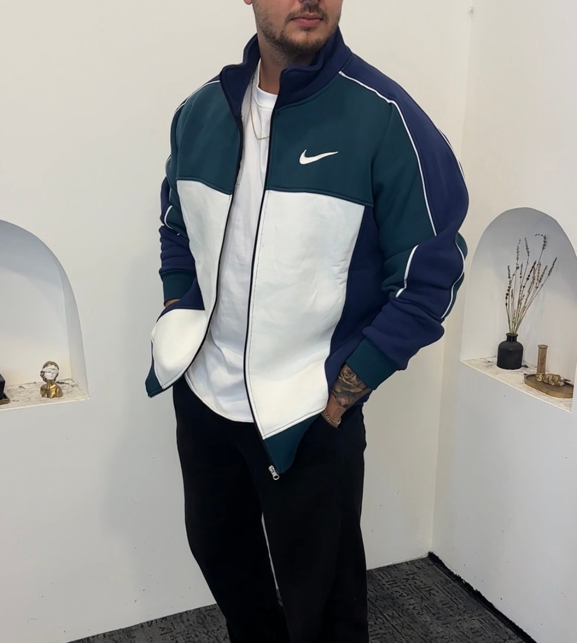 Nike Ceket Oversize 3 İplik Şardonlu Pamuk 