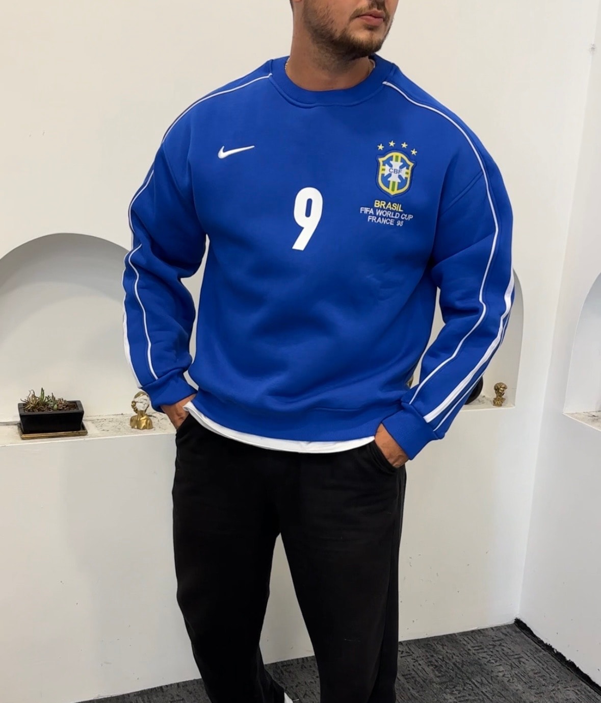 Brezilya Sweat Oversize 3 İplik Şardonlu Pamuk