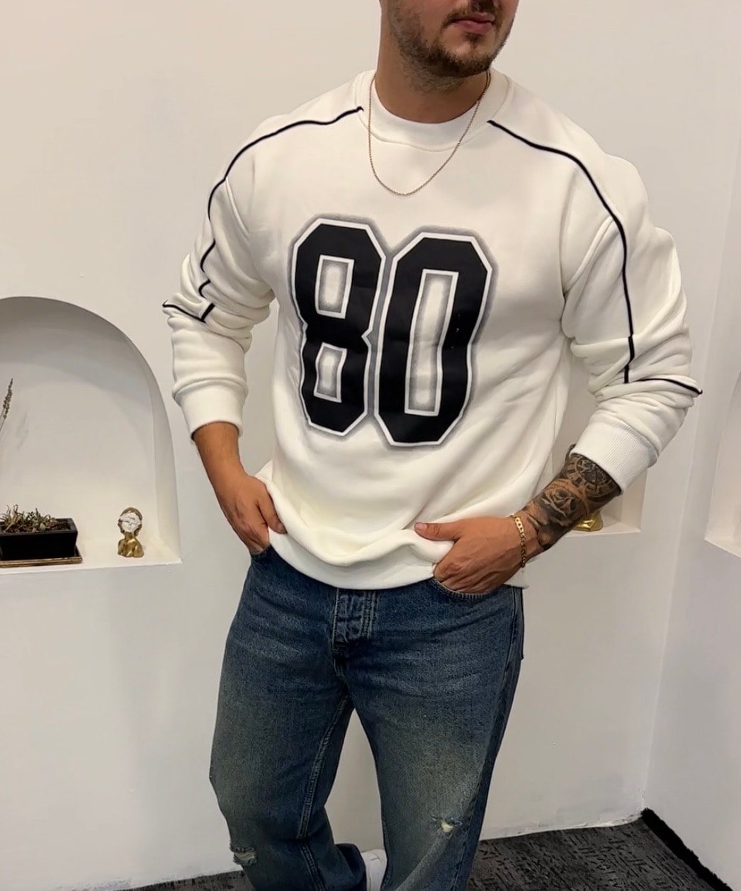 New Colletion 80 Pamuk Sweatshirt Oversize 