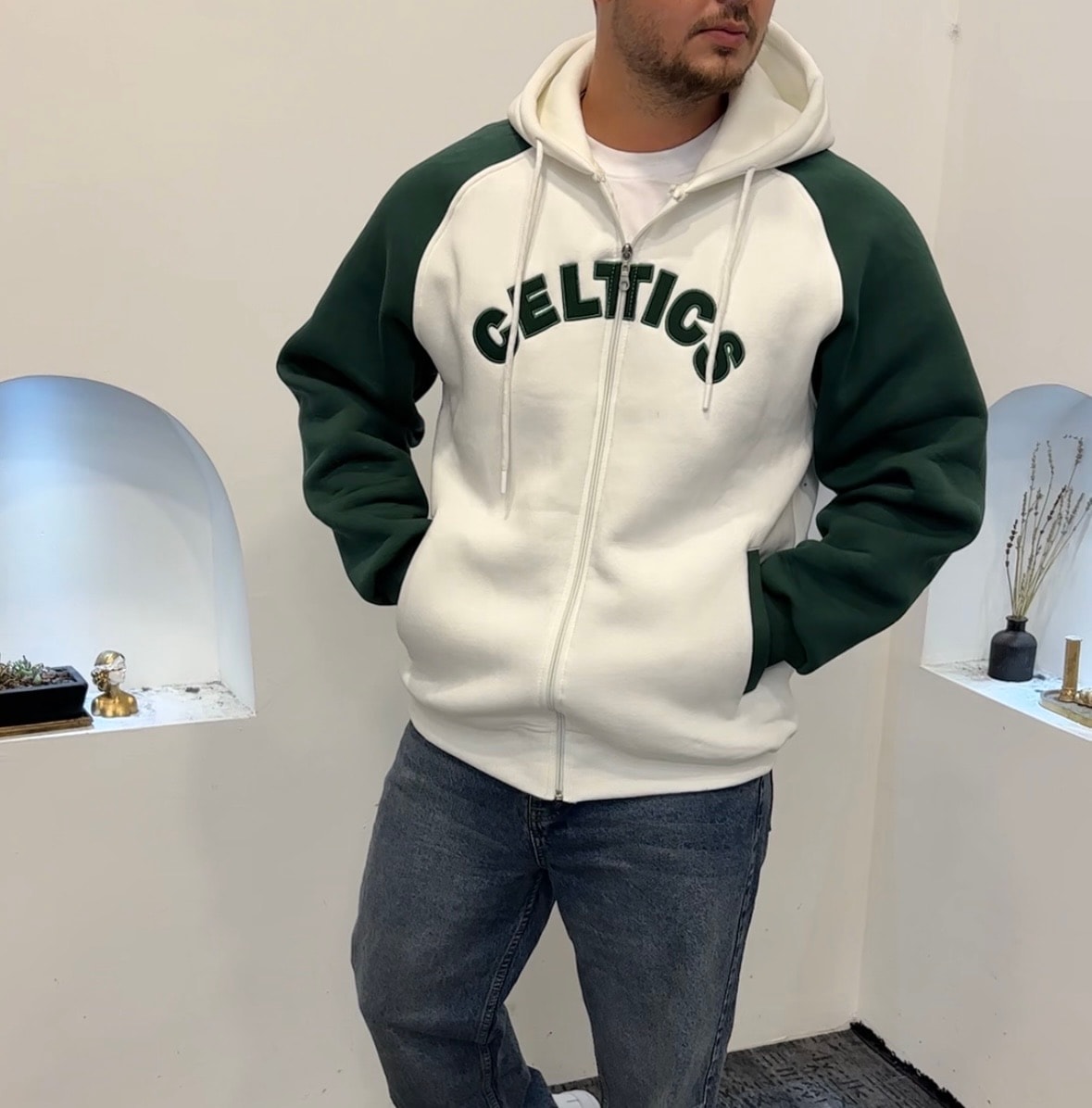 Celtic Pamuk Ceket Oversize kapşonlu 