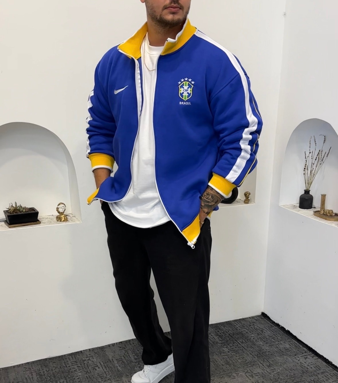 Brezilya Ceket Oversize 3 İplik Şardonlu Pamuk