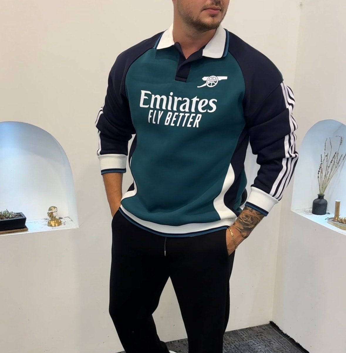 Arsenal Sweat Pamuk 3 iplik şardonlu oversize 