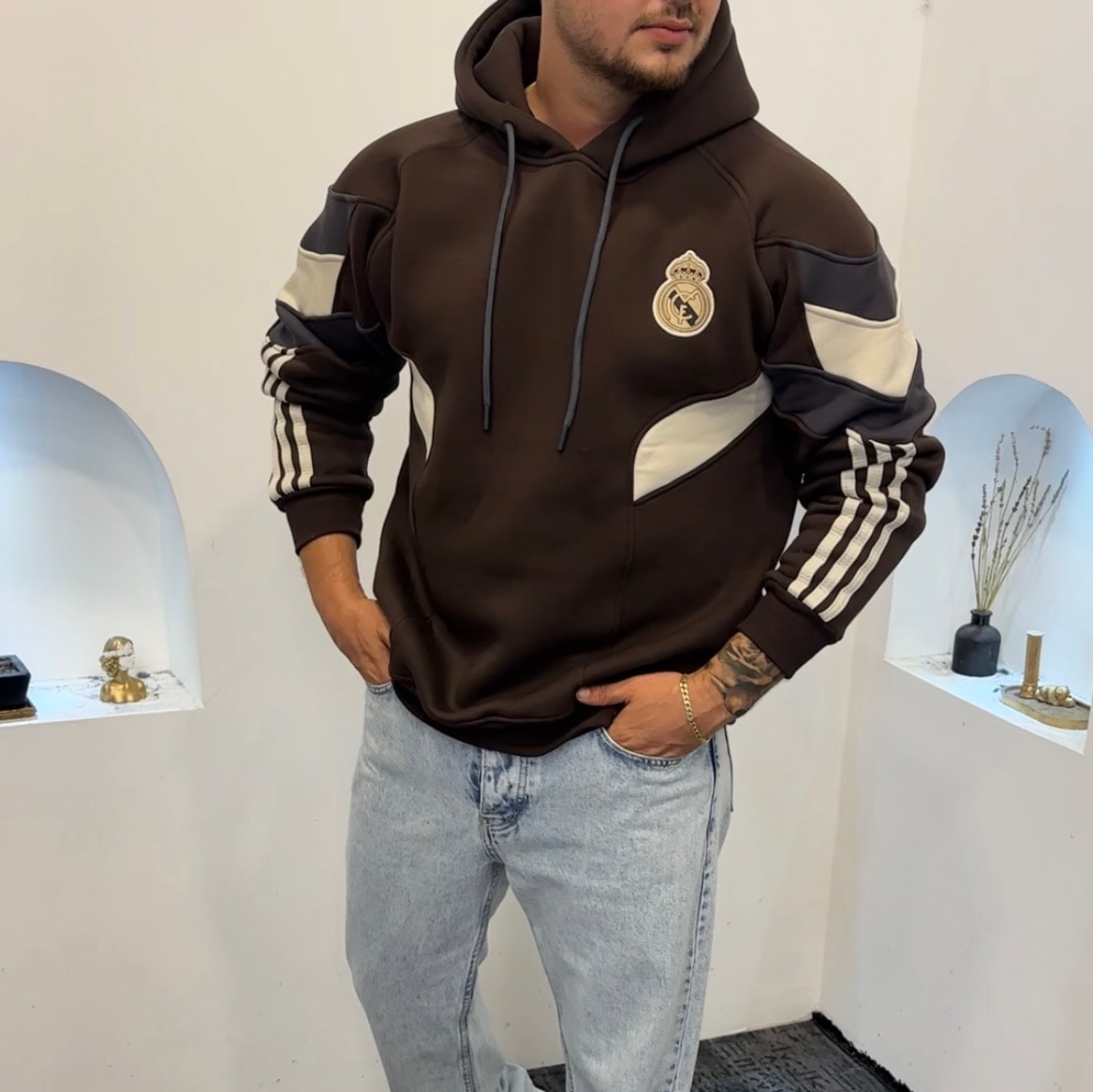 Real Sweat Pamuk 3 iplik şardonlu oversize 