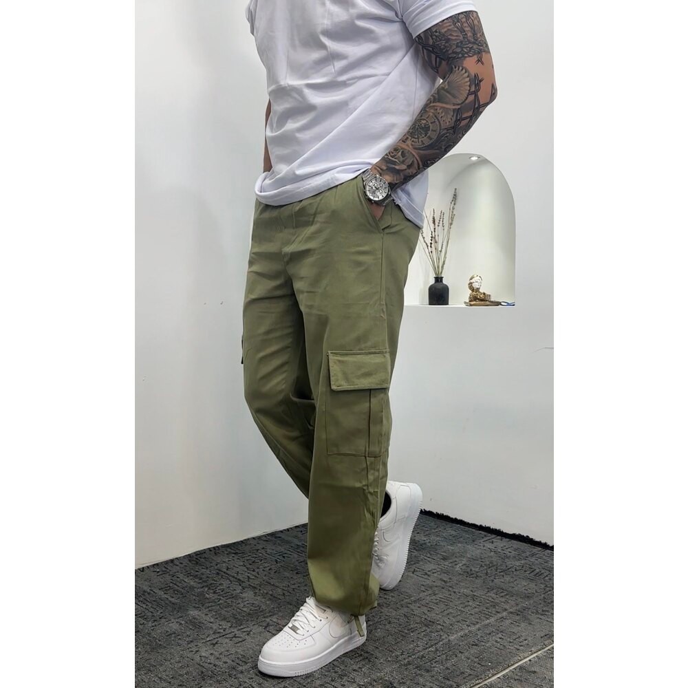 Yazlık Gabardin Kargo cep Pantolon
