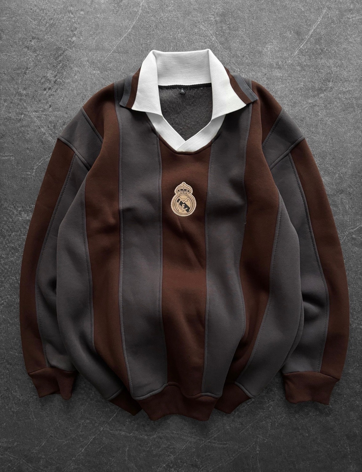 Real Polo Yaka Pamuk Sweat 3 iplik oversize 