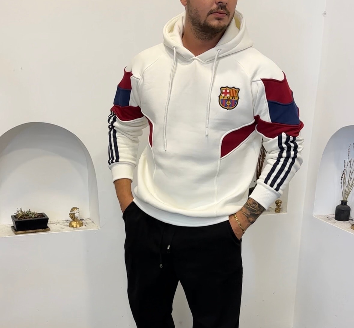 Barcelona pamuk sweat Oversize 3 iplik şardonlu