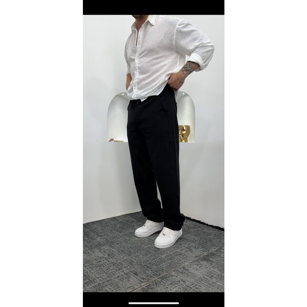 Keten Baggy Pantalon siyah