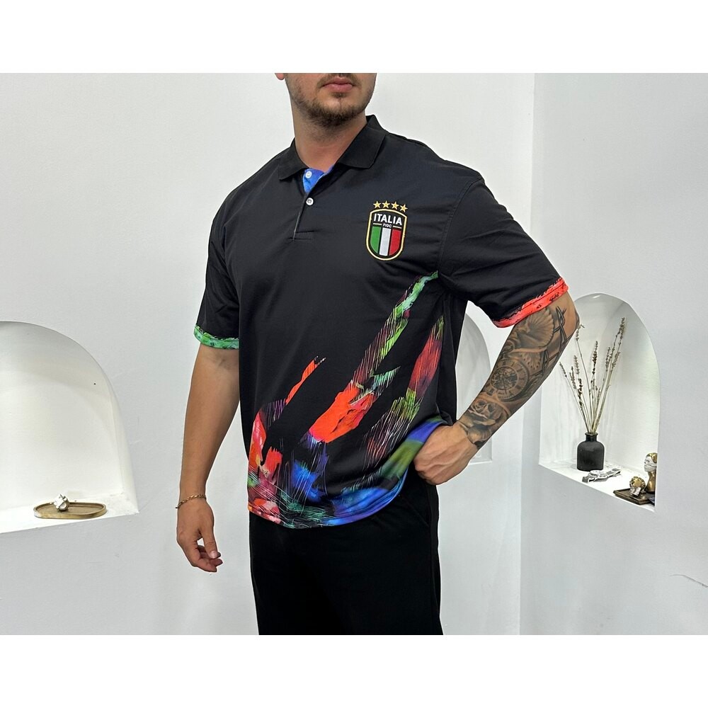 İtalya oversize T-shirt Djital baskı