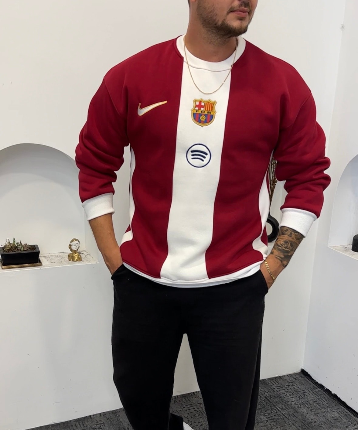 Barcelona Pamuk Sweat  Oversize 3 İplik Şardonlu